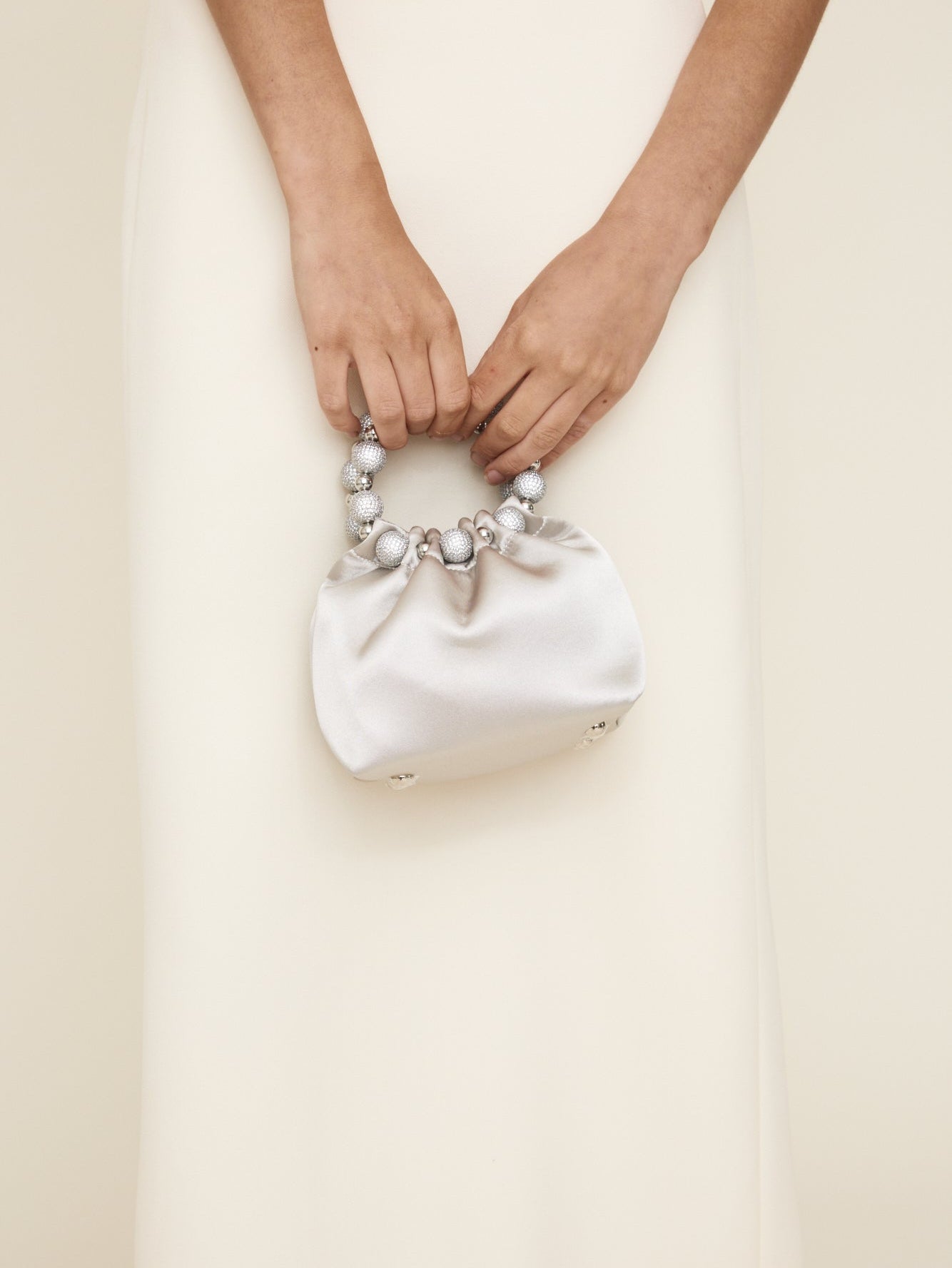 Mini Silver Diamond Handbag