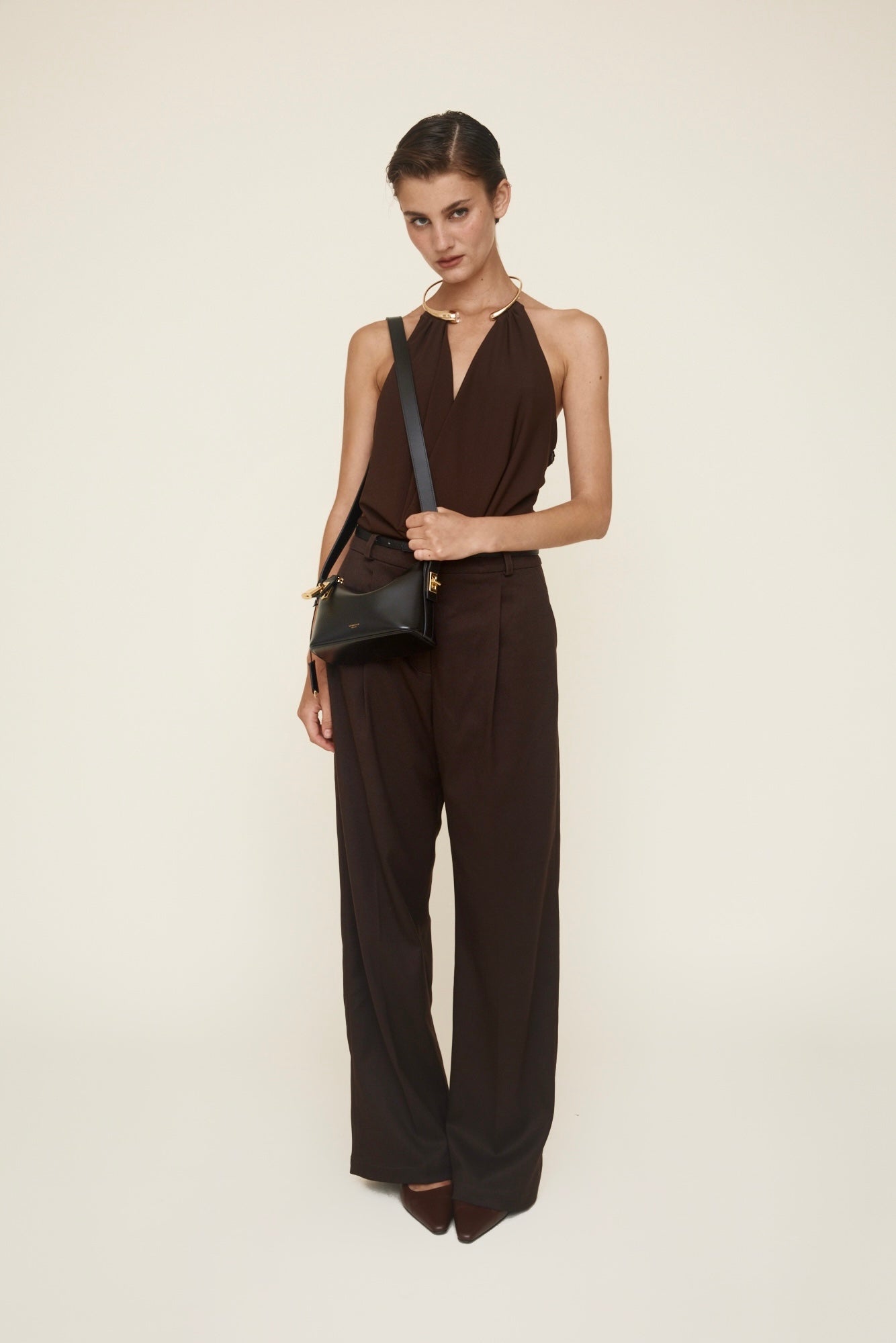 Mini Gold Black Hobo Bag