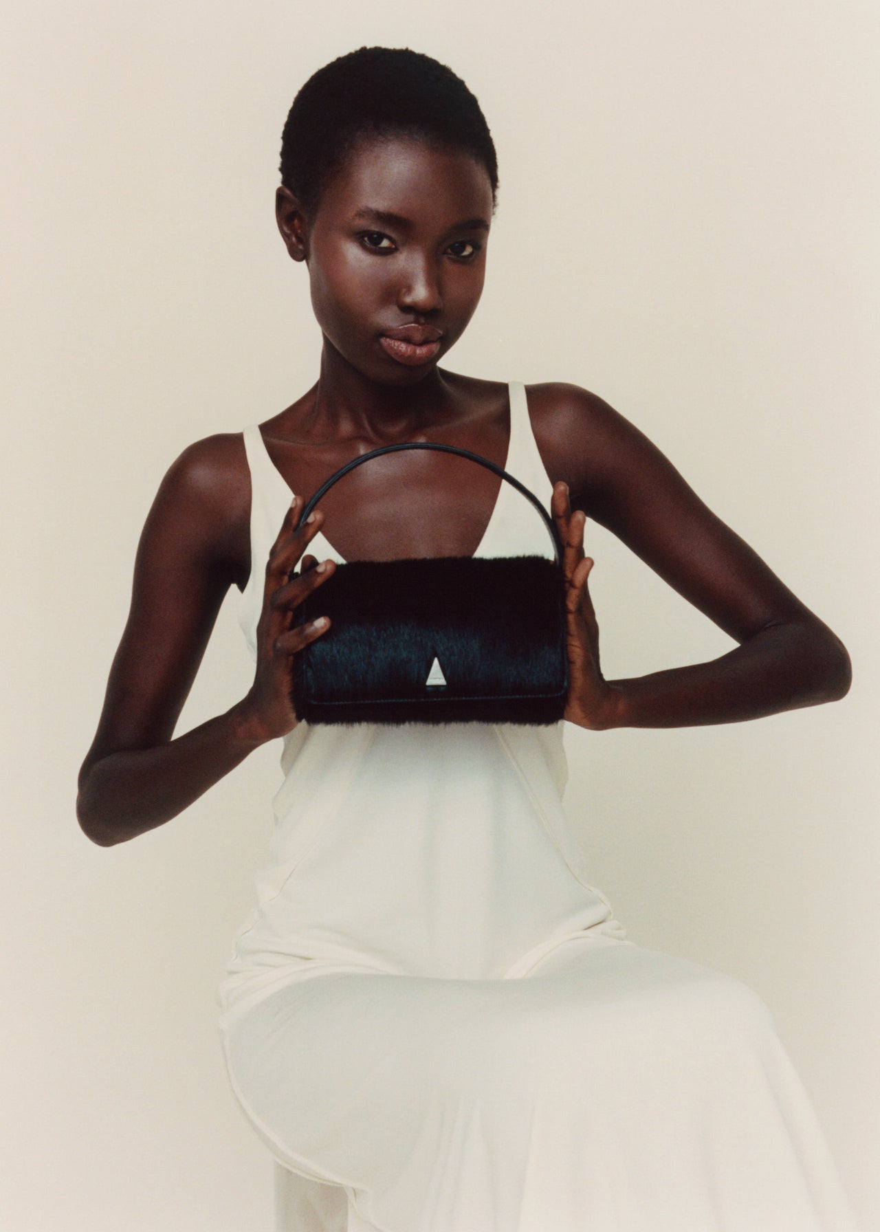 Black Calf Hair La Pochette