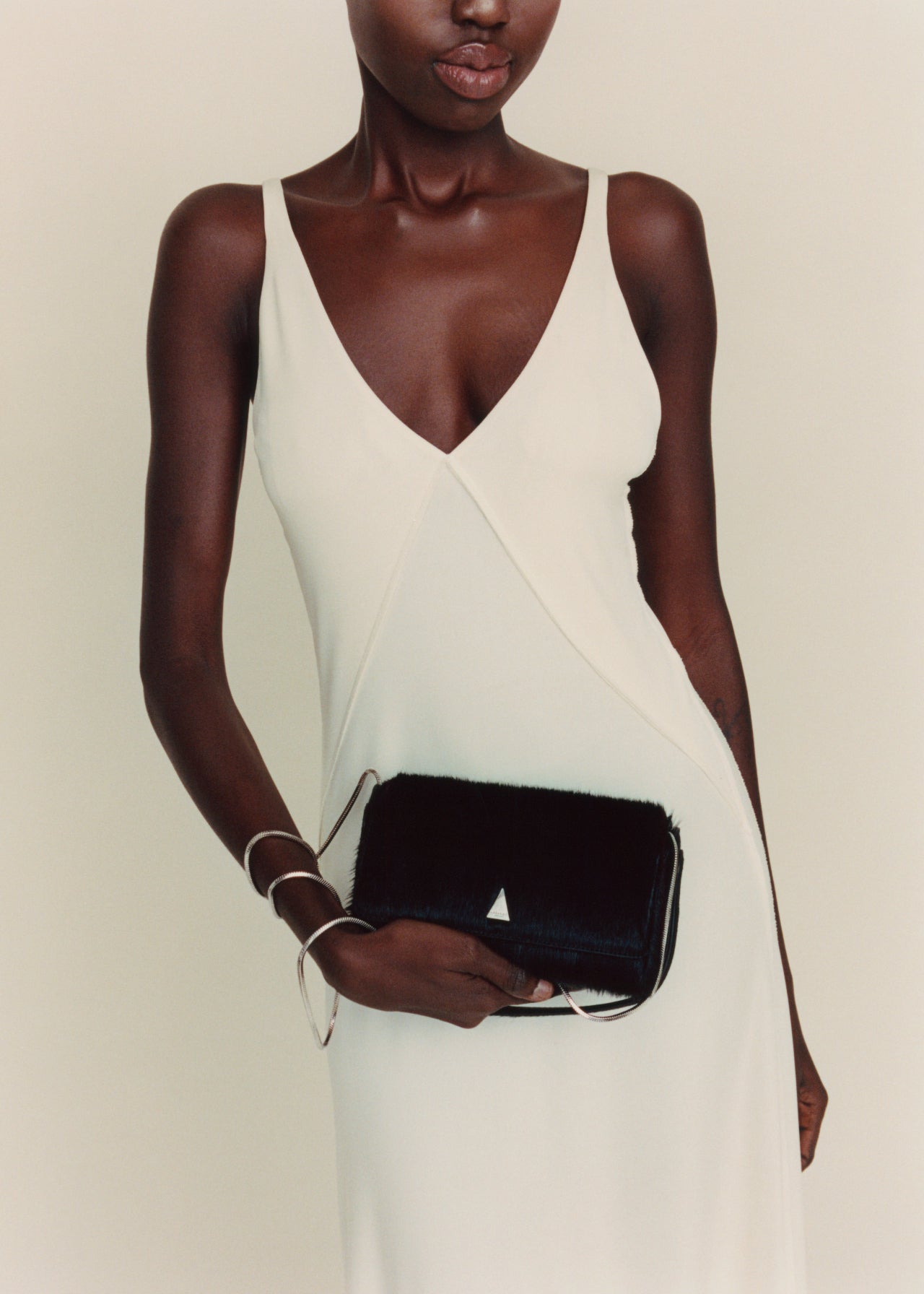 Black Calf Hair La Pochette