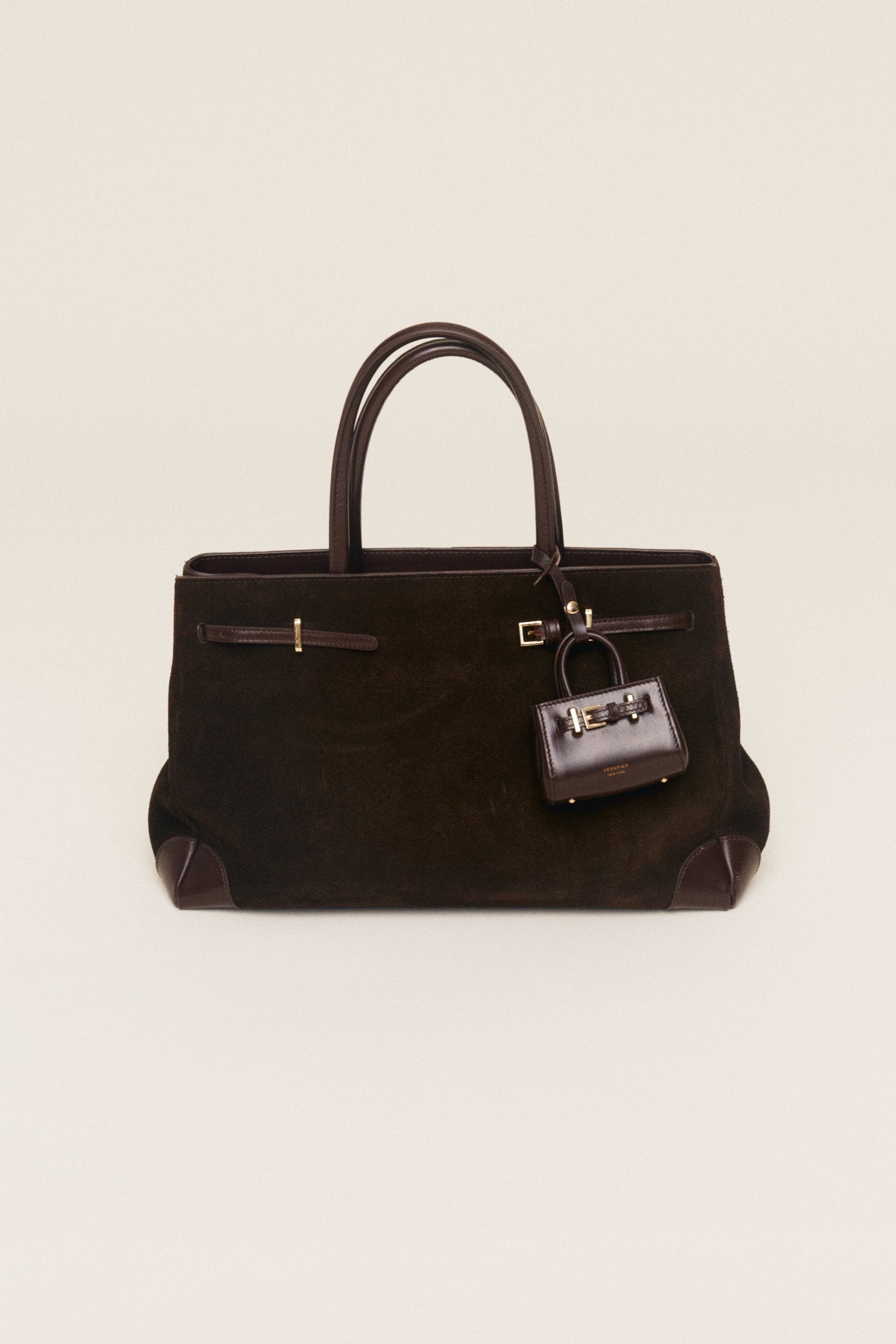 Espresso Suede Book Tote Bag 33 (Pre-Order Only)