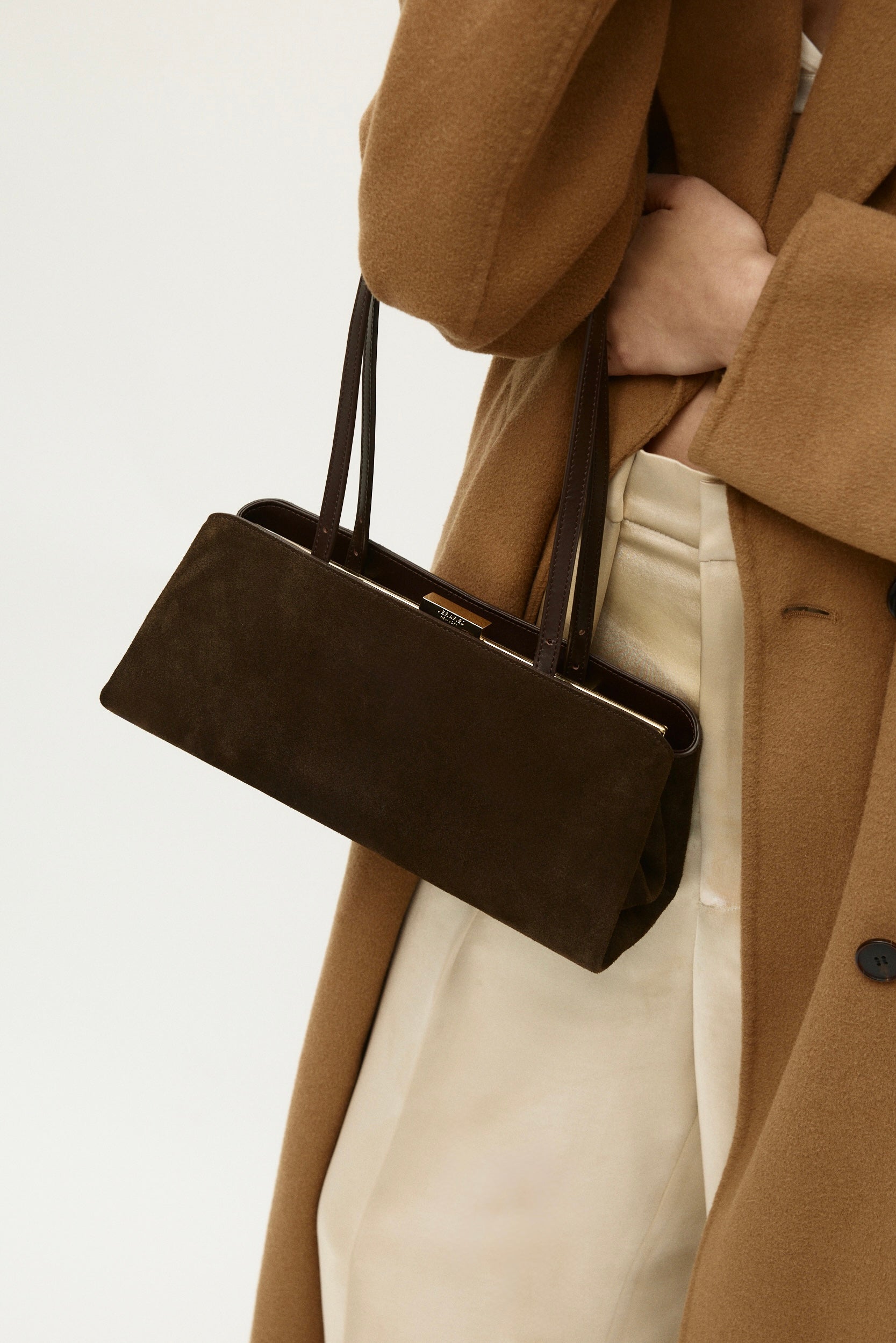 Espresso Suede Éclair Bag