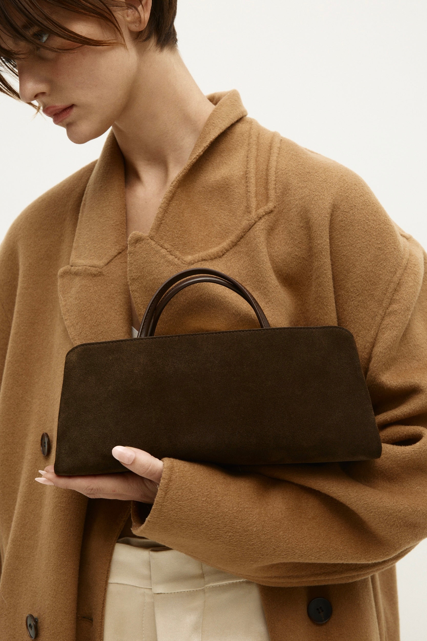 Espresso Suede Éclair Bag