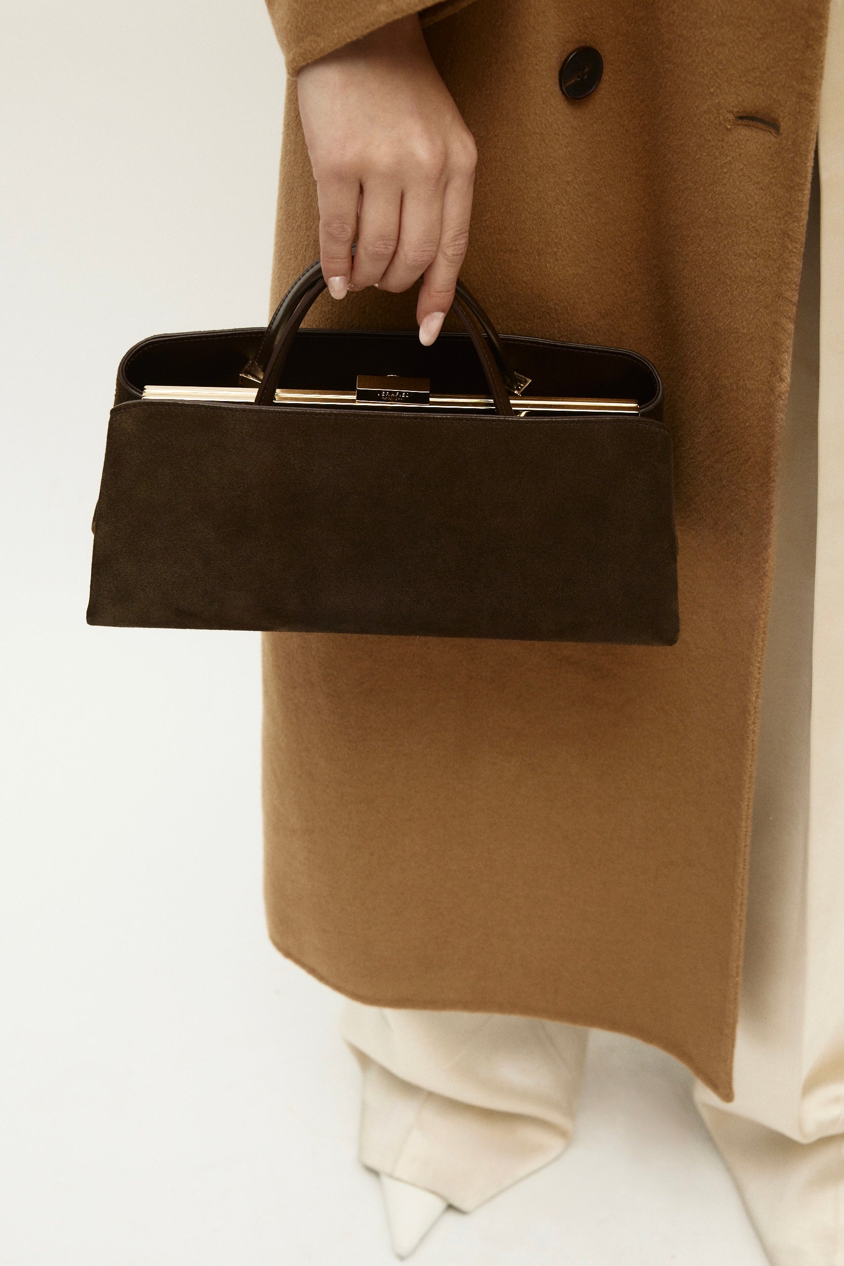 Espresso Suede Éclair Bag