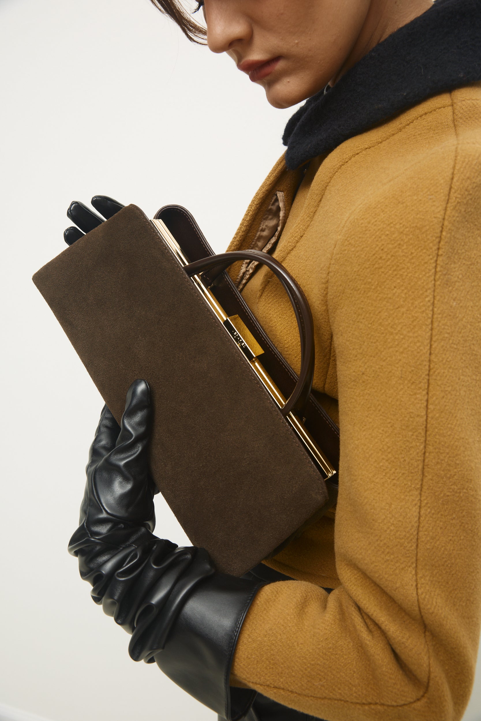 Espresso Suede Éclair Bag