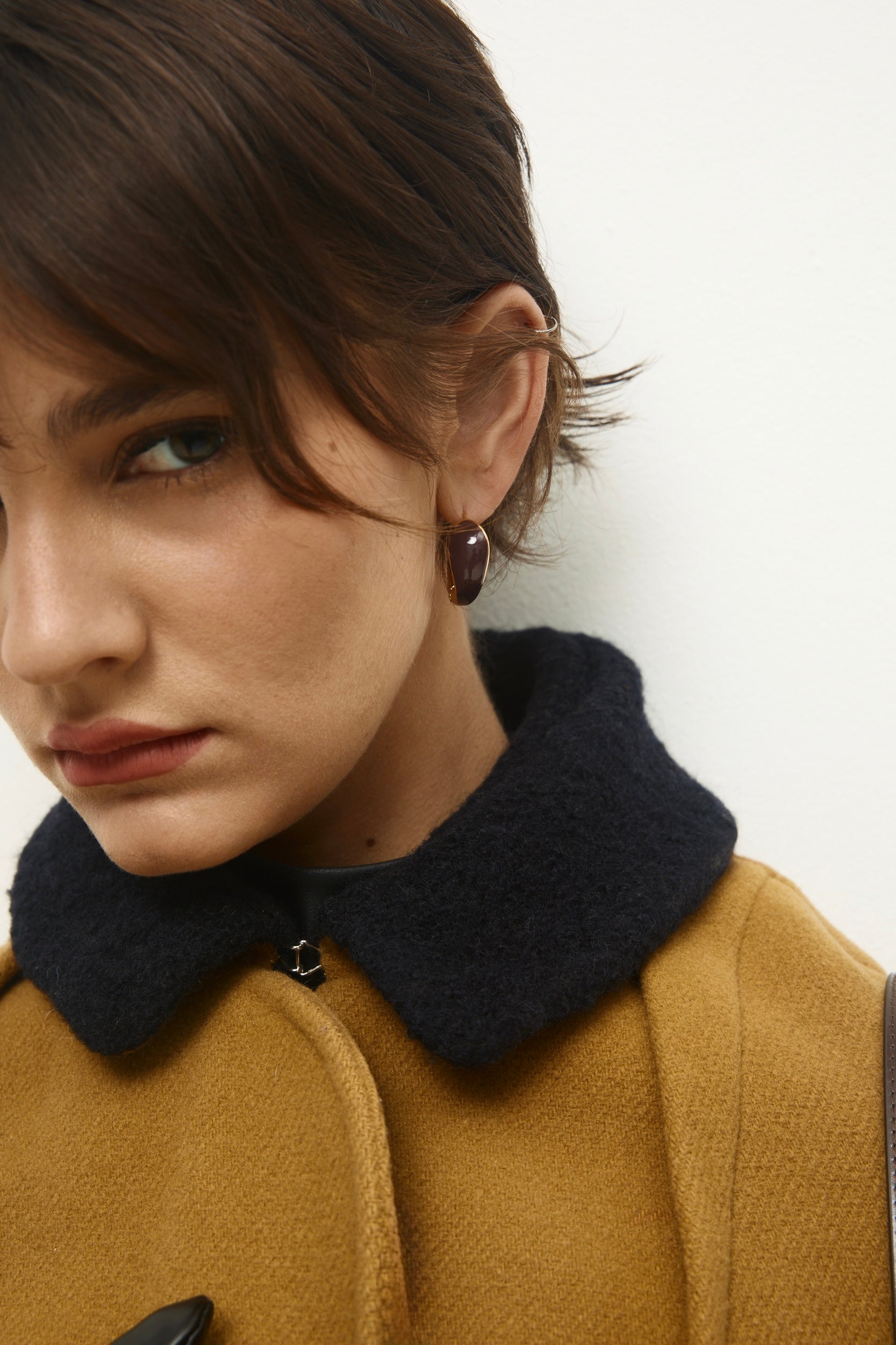 Chocolate Orbit Hoop Earrings