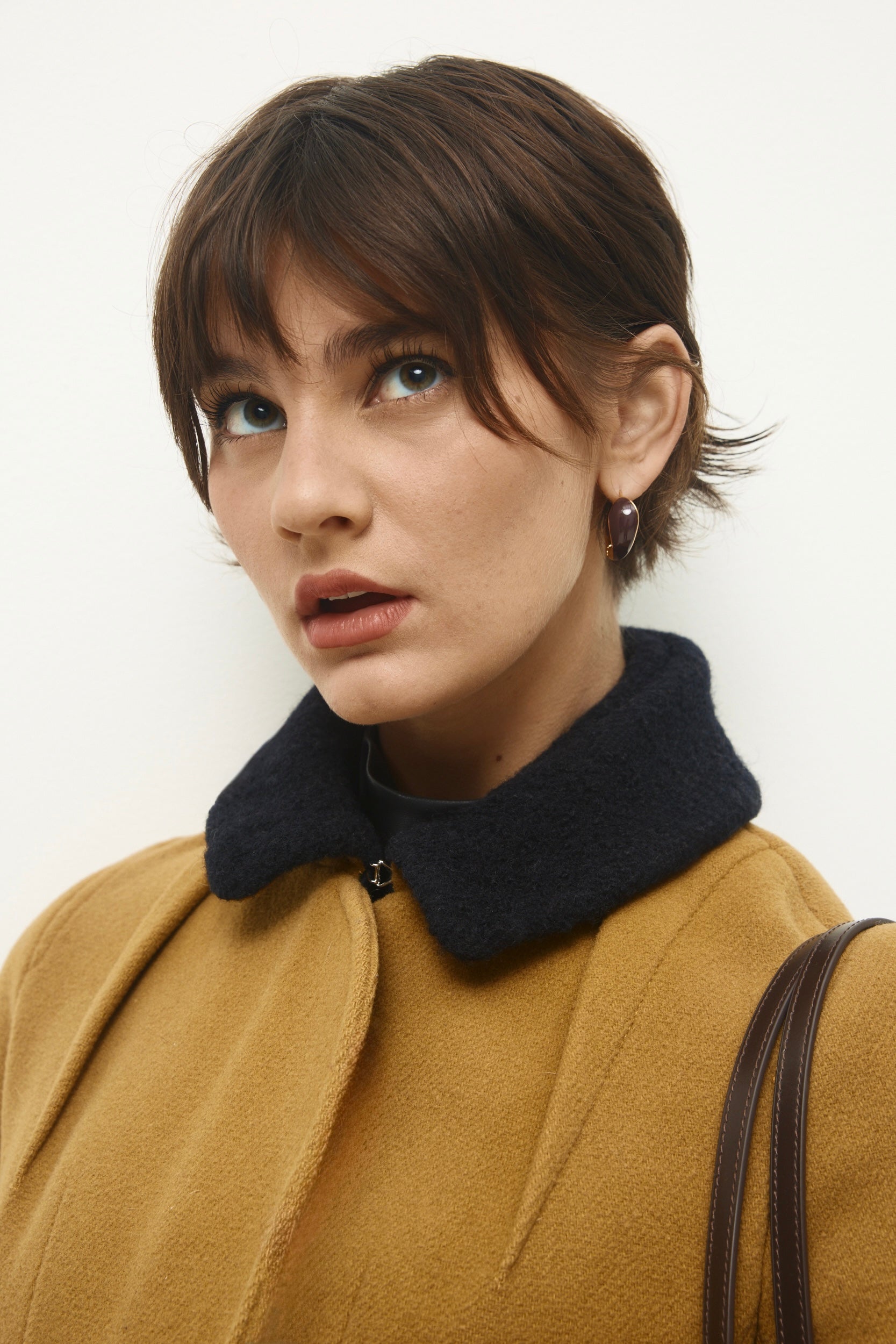 Chocolate Orbit Hoop Earrings