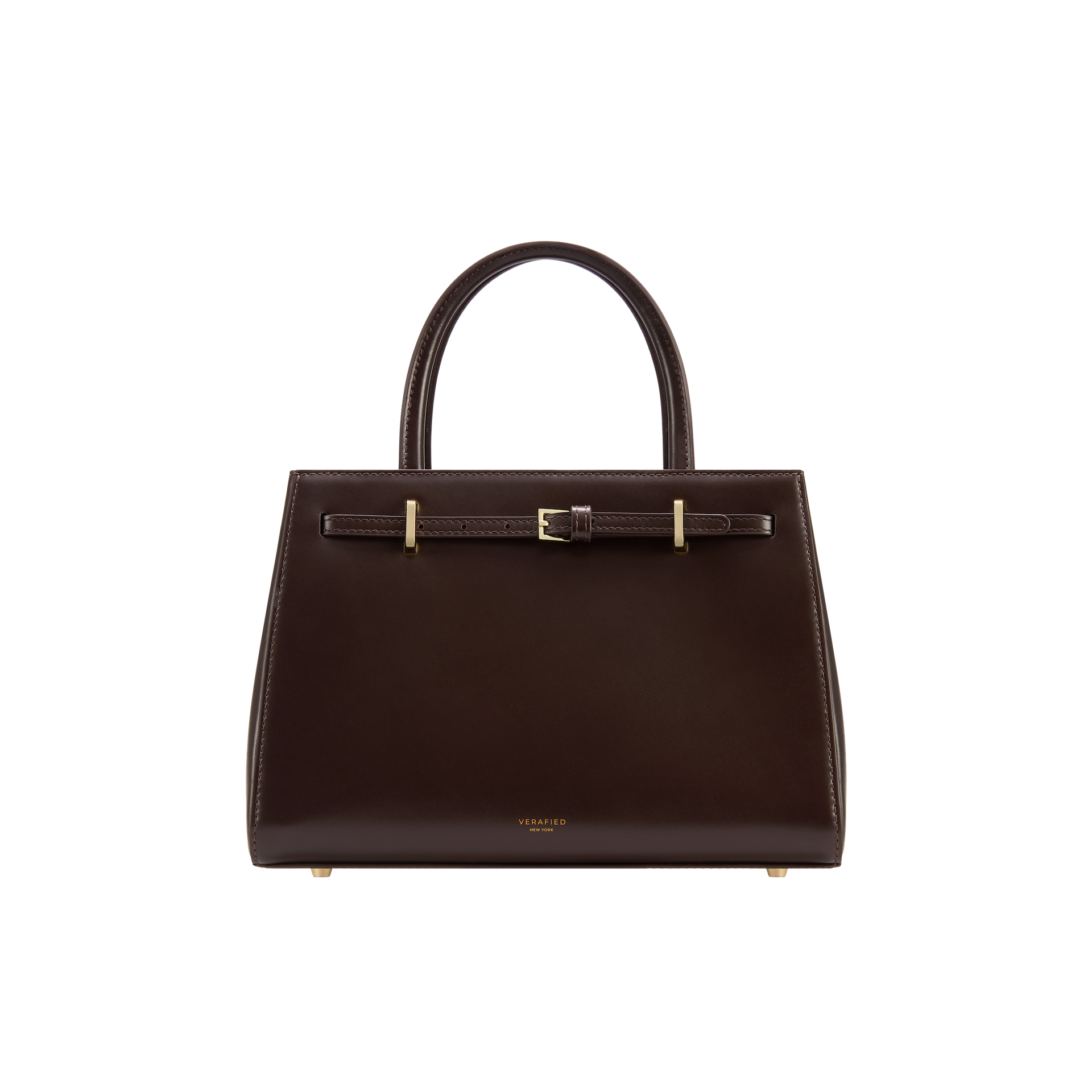 Chocolate Leather Book Tote Bag 25