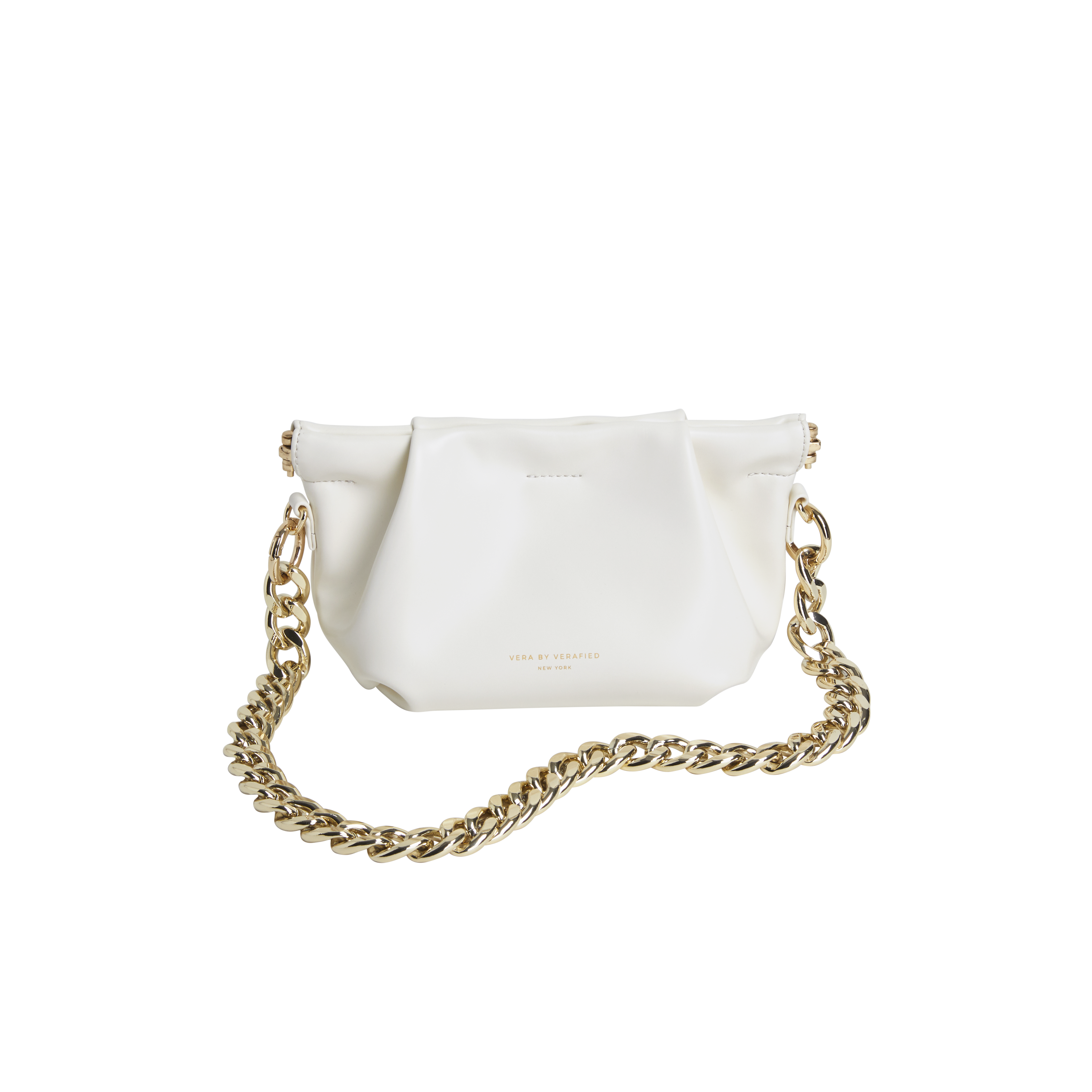 Cream Croissant Shoulder Handbag
