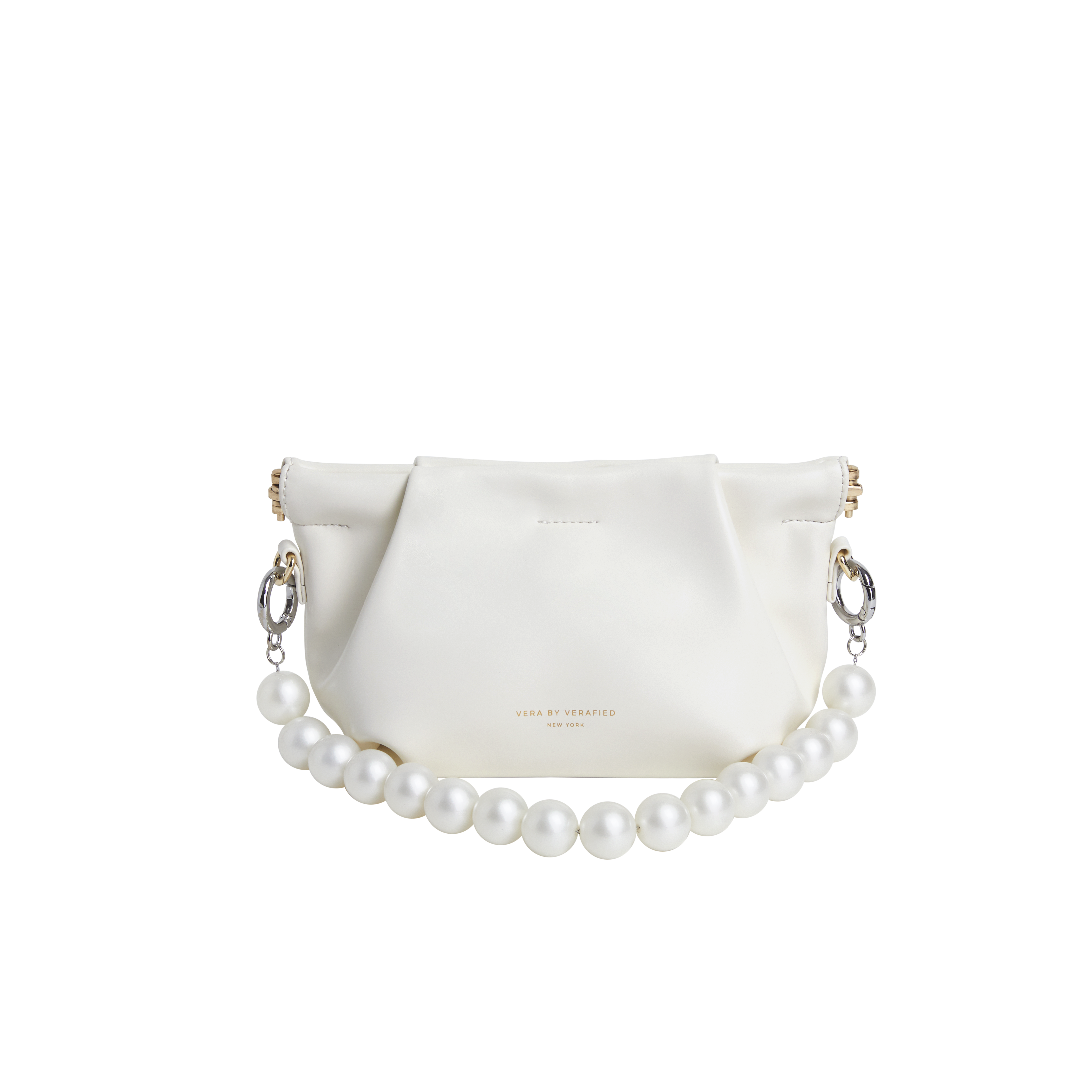 Cream Croissant Shoulder Handbag