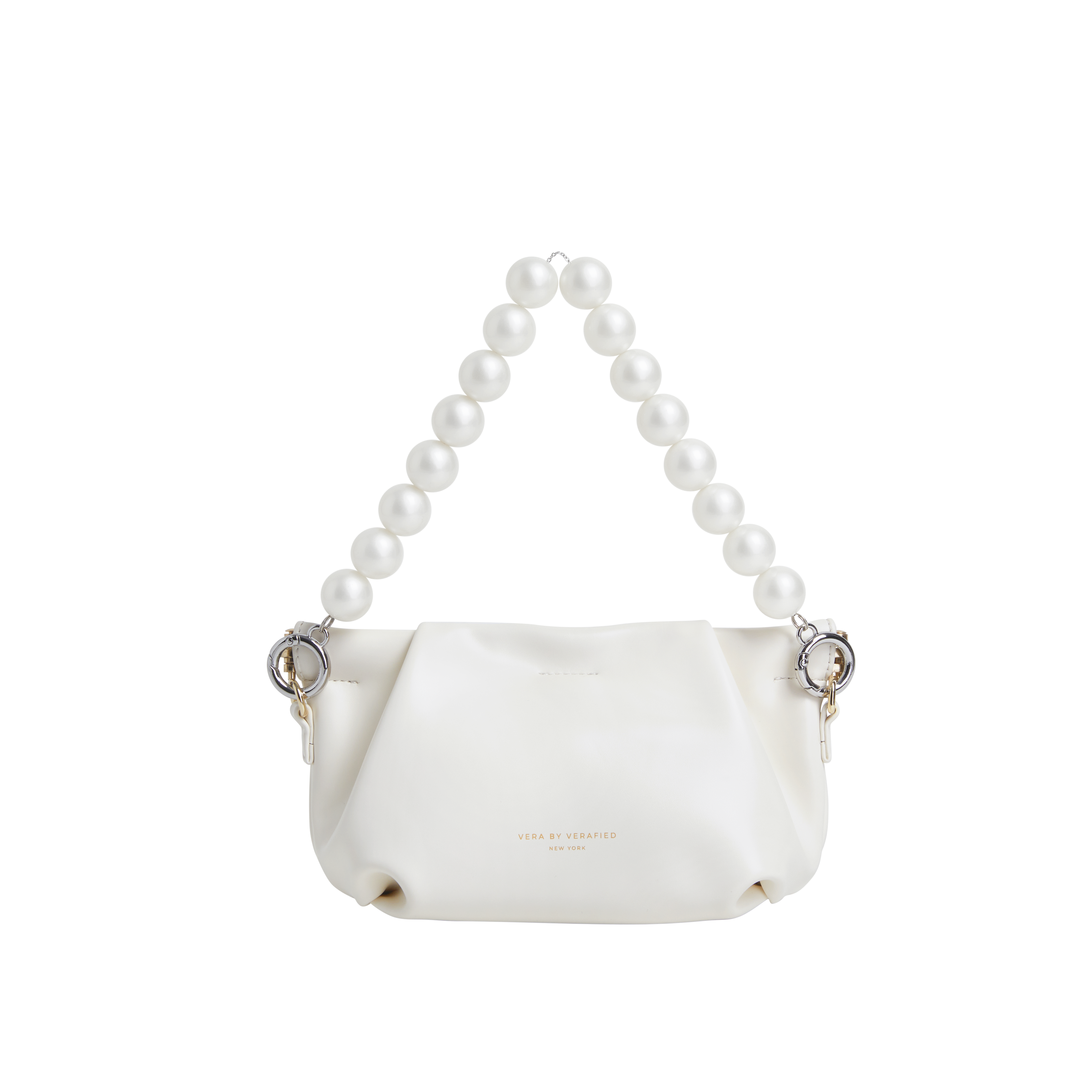 Cream Croissant Shoulder Handbag