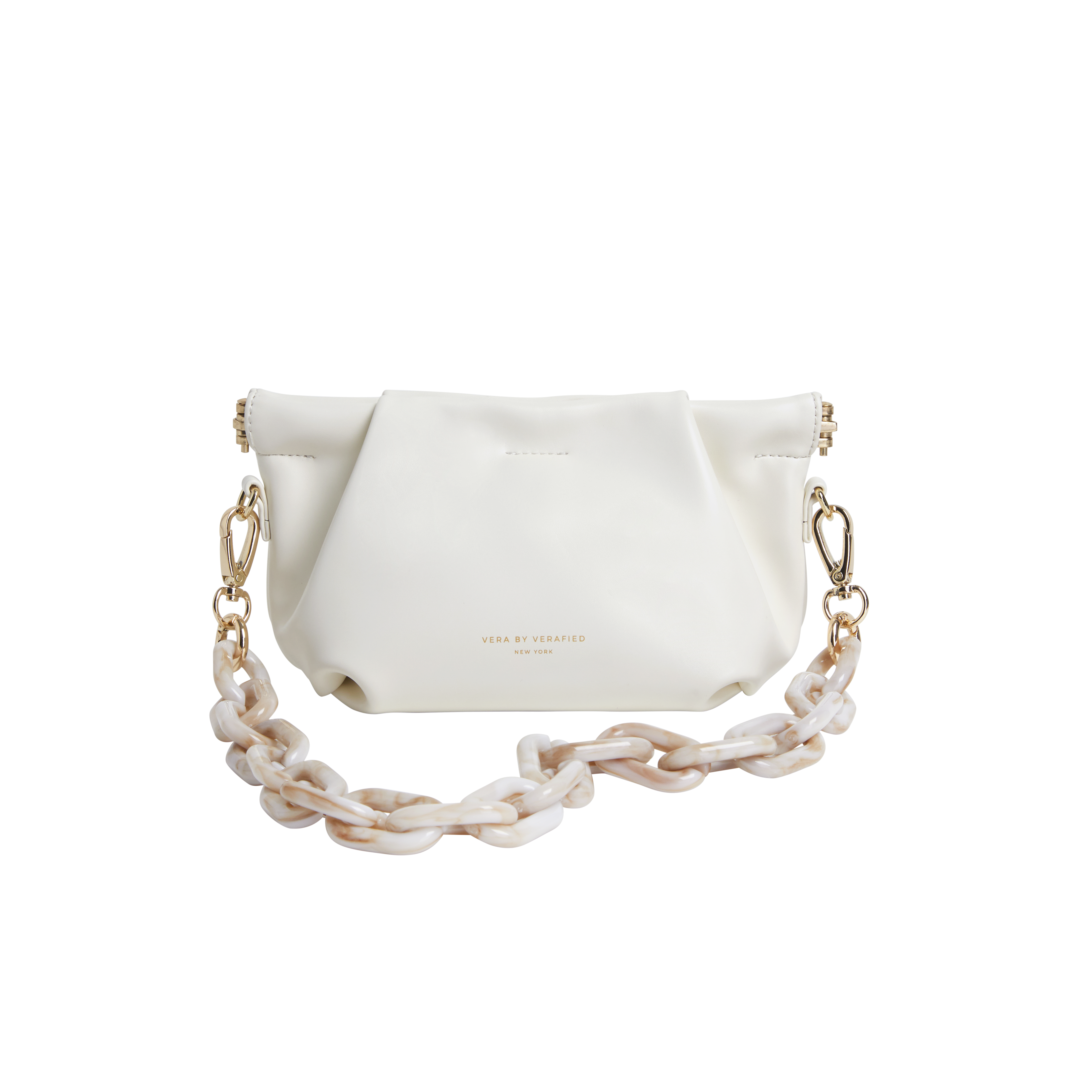 Cream Croissant Shoulder Handbag