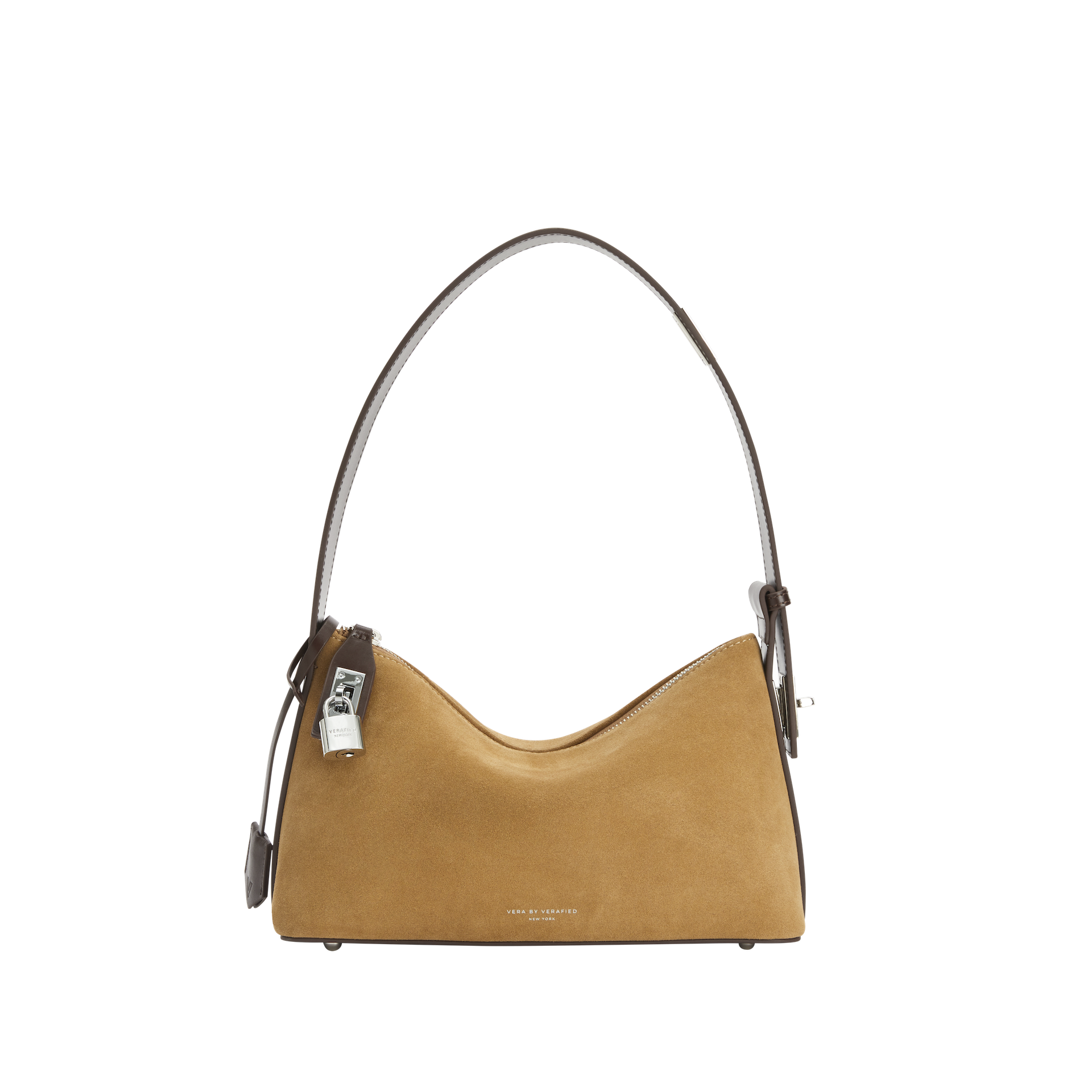 Silver Suede Hobo Bag