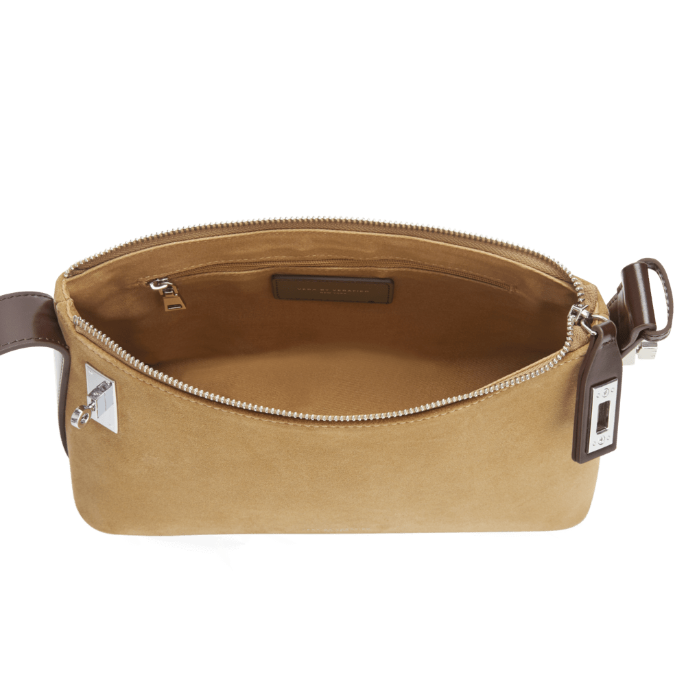 Silver Suede Hobo Bag