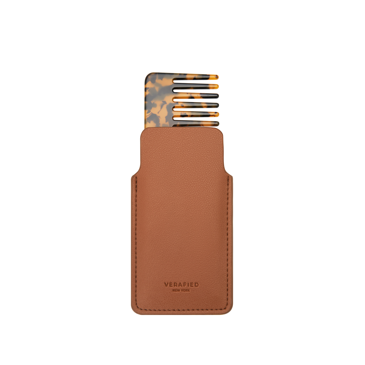 Tan Hair Comb with Case