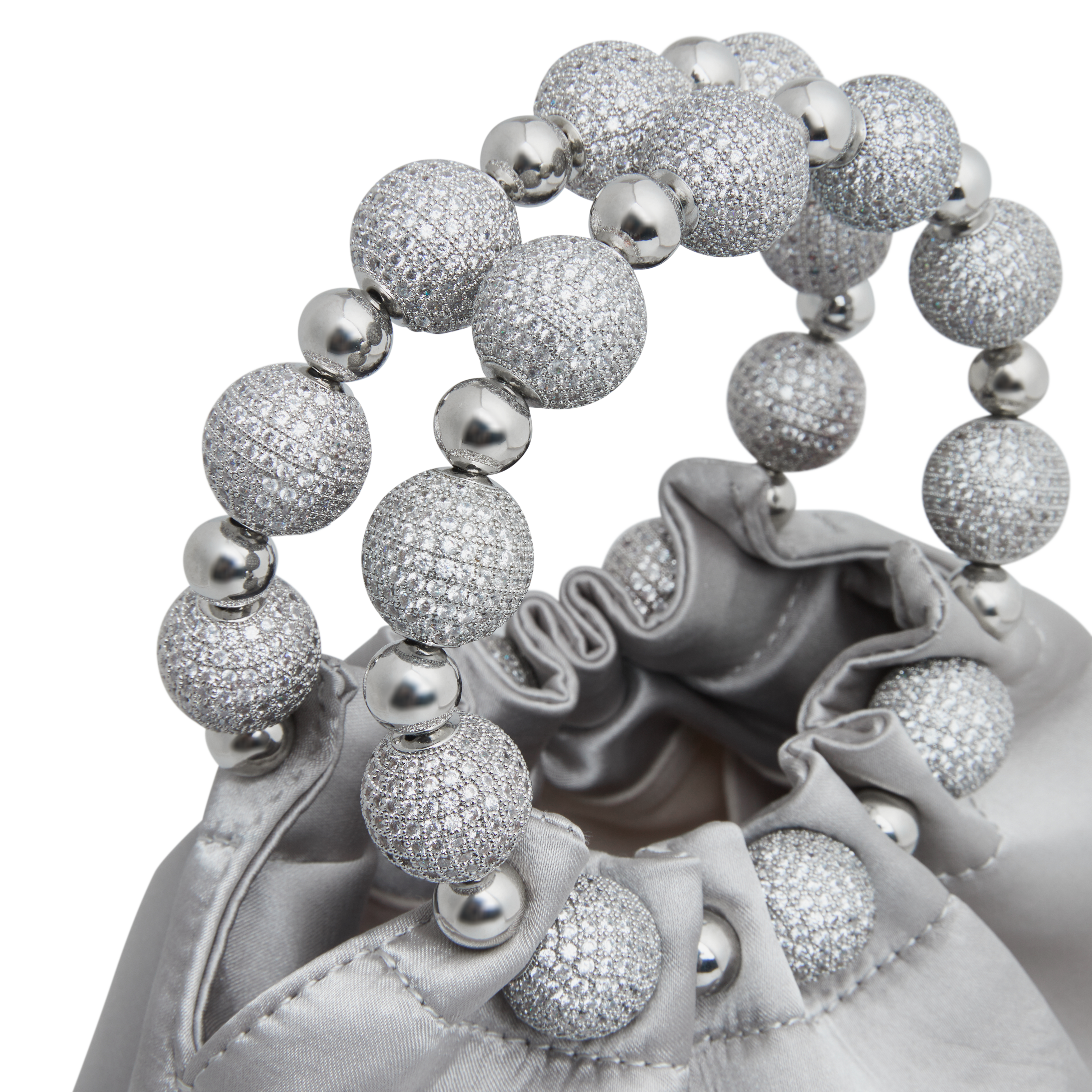Mini Silver Diamond Handbag