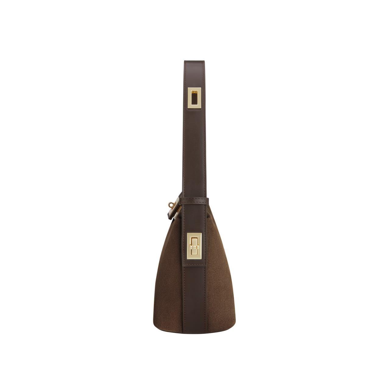 Gold Espresso Suede Hobo Bag (Pre-Order Only)