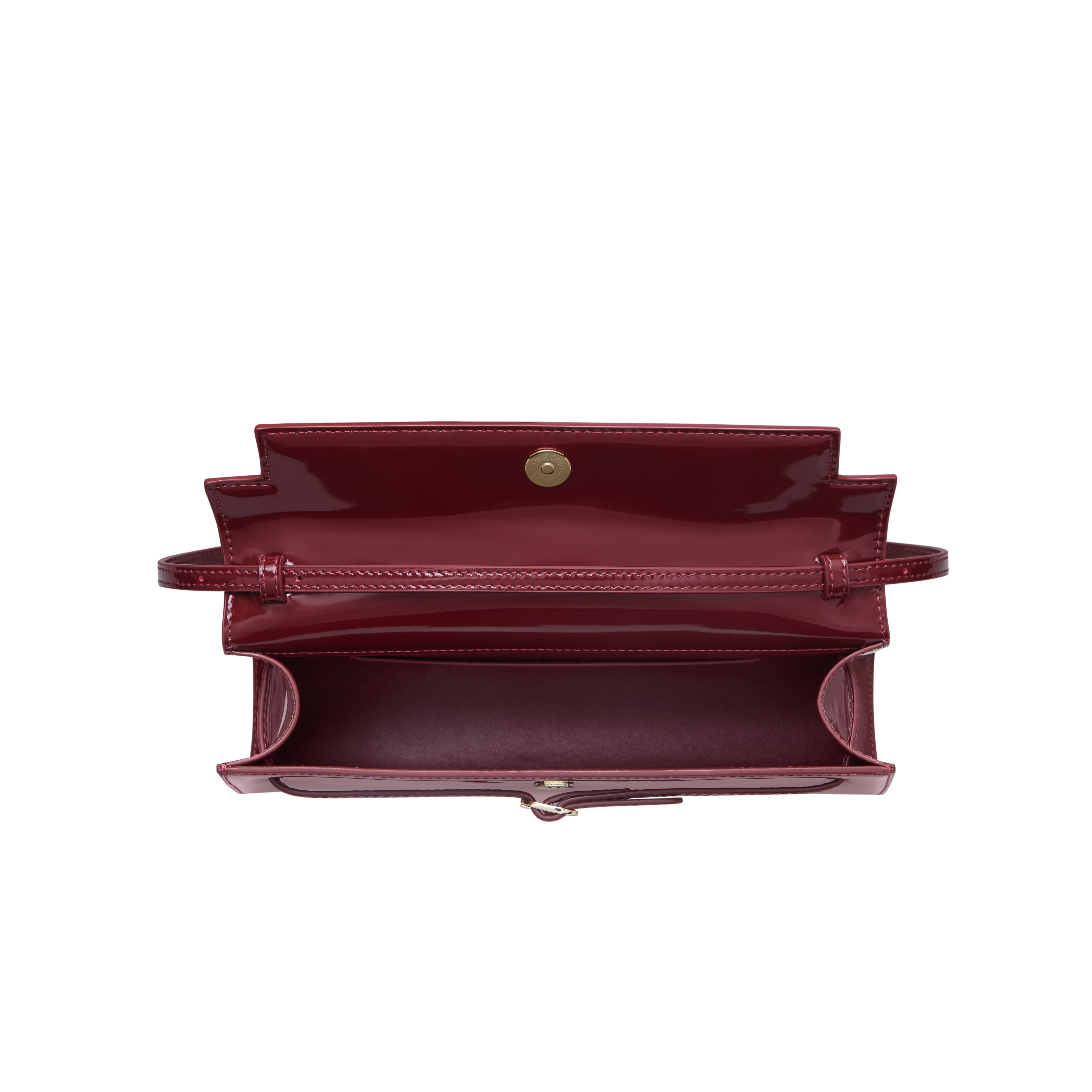 Patent Dark Cherry Shoulder Bag