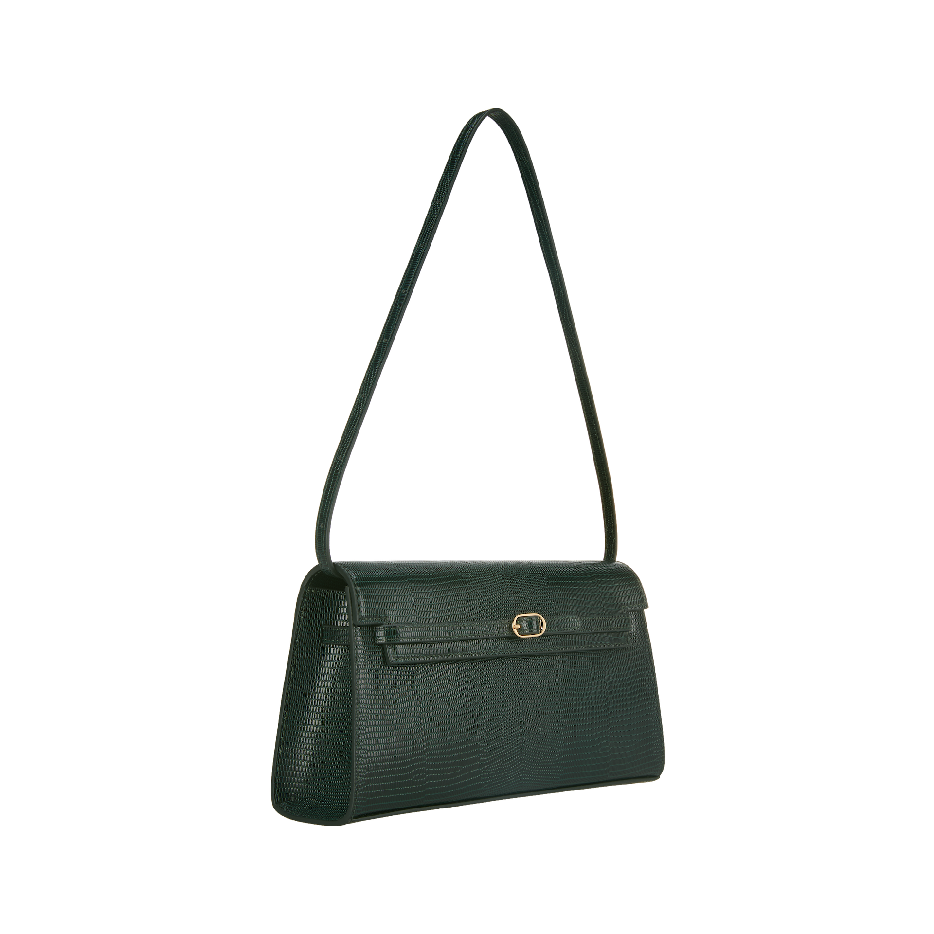 Emerald Lizard Shoulder Bag
