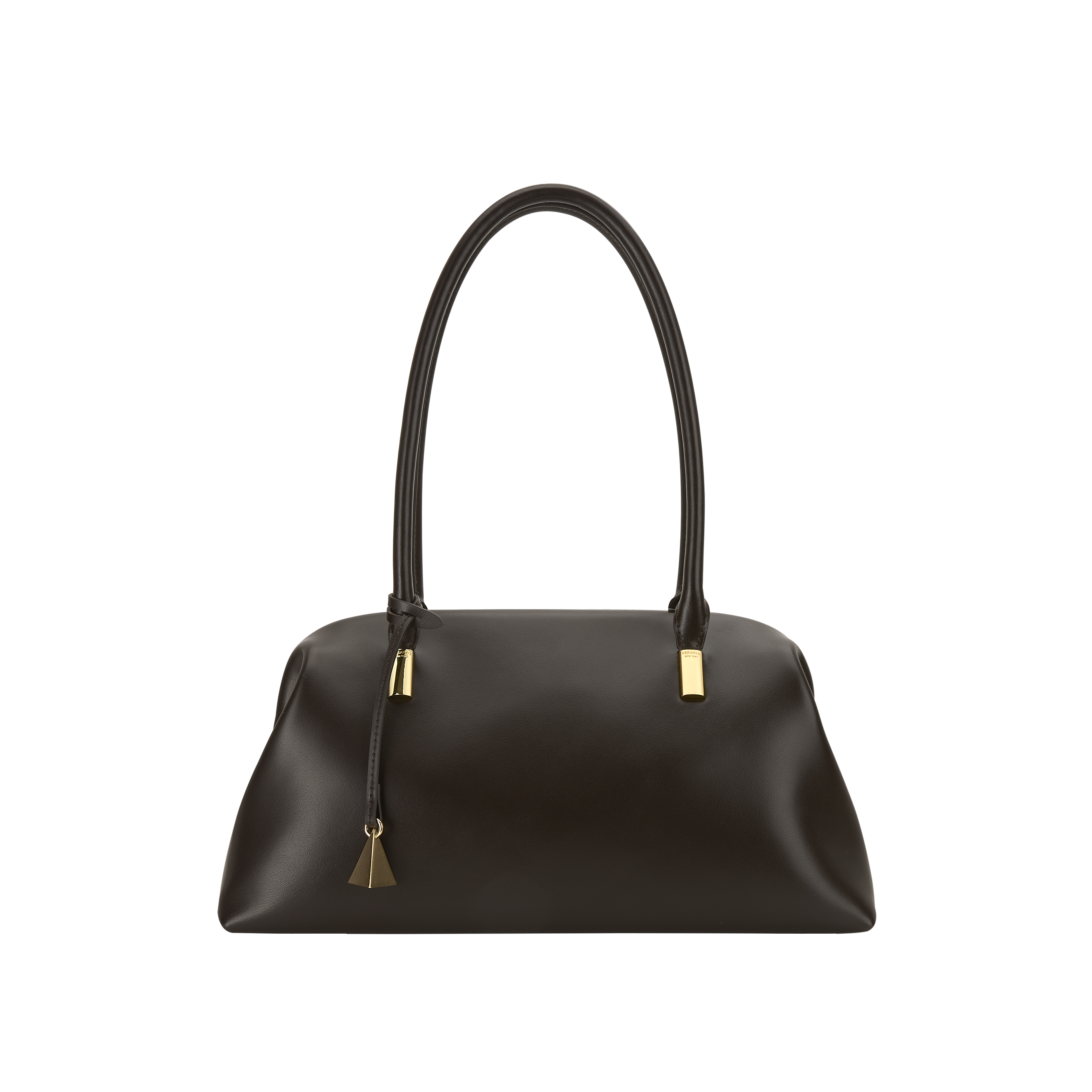 Chocolate Medium Club Shoulder Handbag - Verafied New York