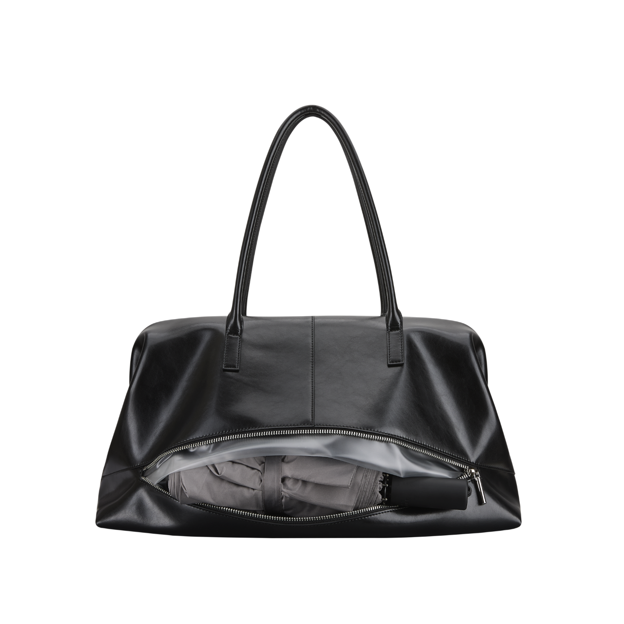 Black Club Large Handbag with a handle on a white background