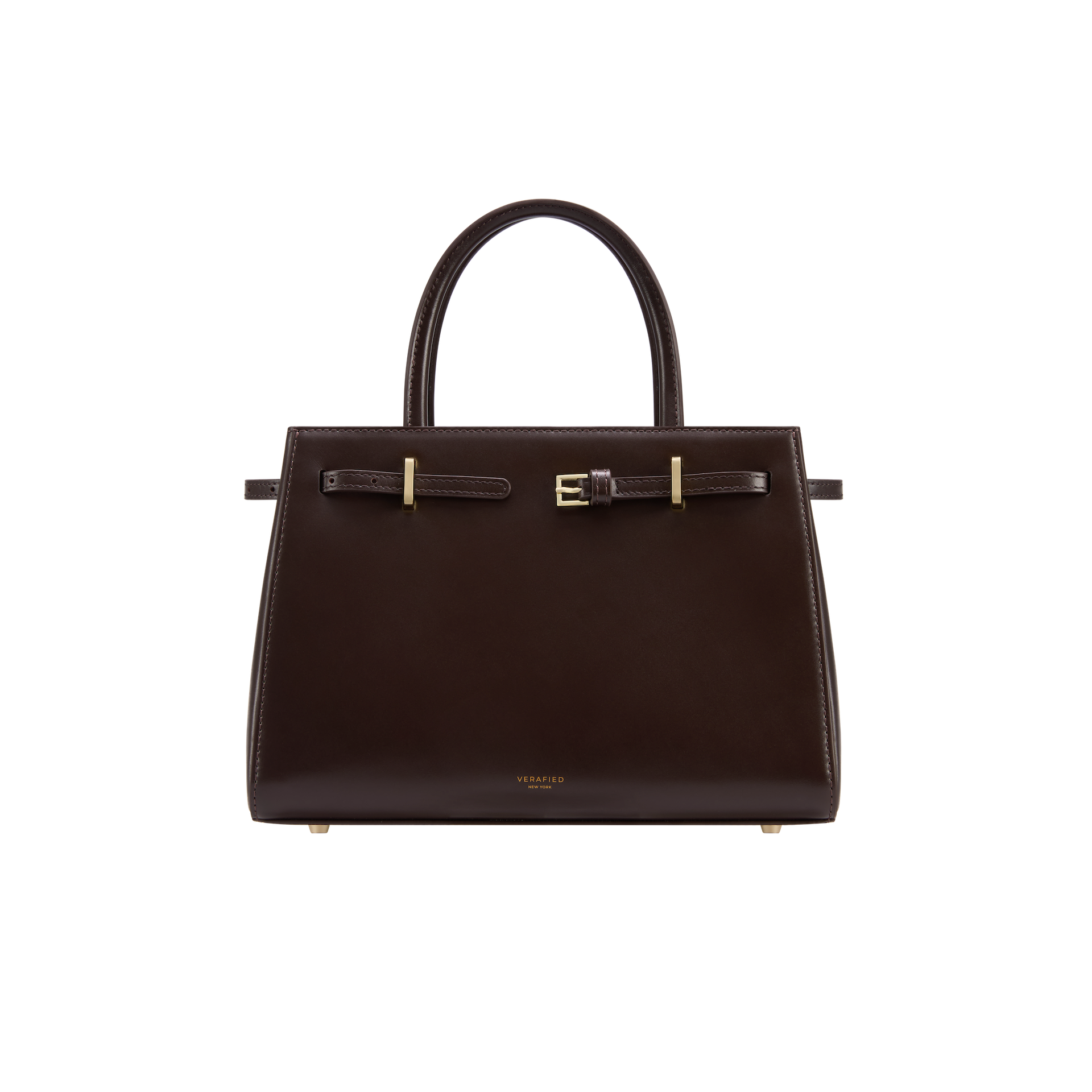 Chocolate Leather Book Tote Bag 25