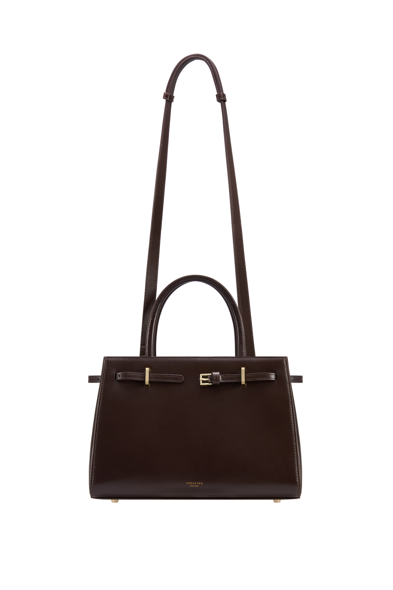 Chocolate Leather Book Tote Bag 25