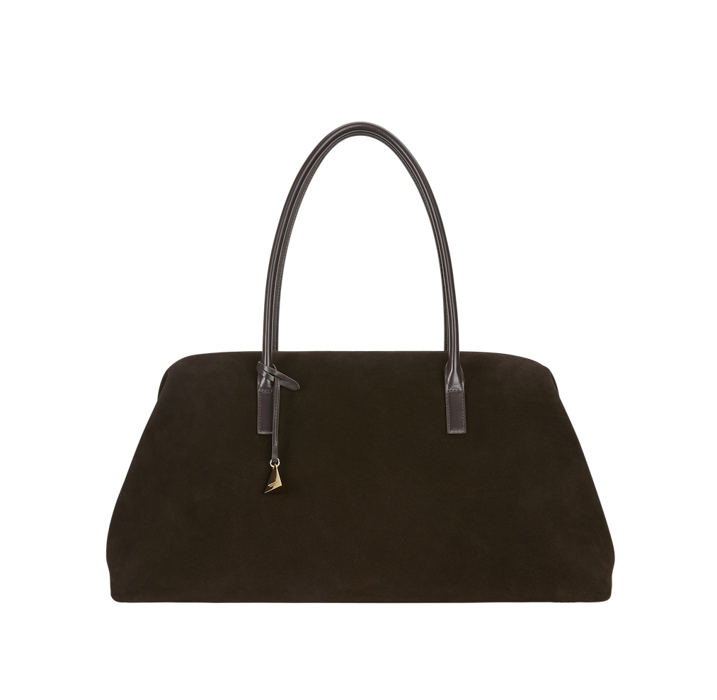Espresso Suede Club Bag for Everyday Use - Verafied New York
