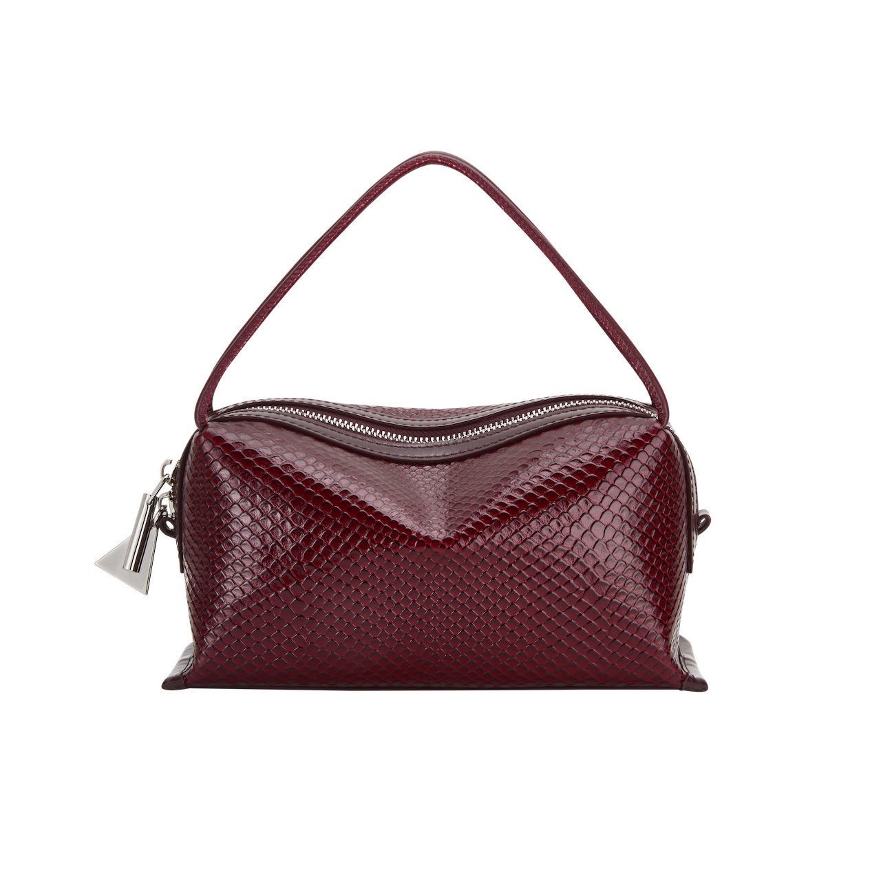 Maroon Python Café Mini Bag: Crossbody Handbag - Verafied New York