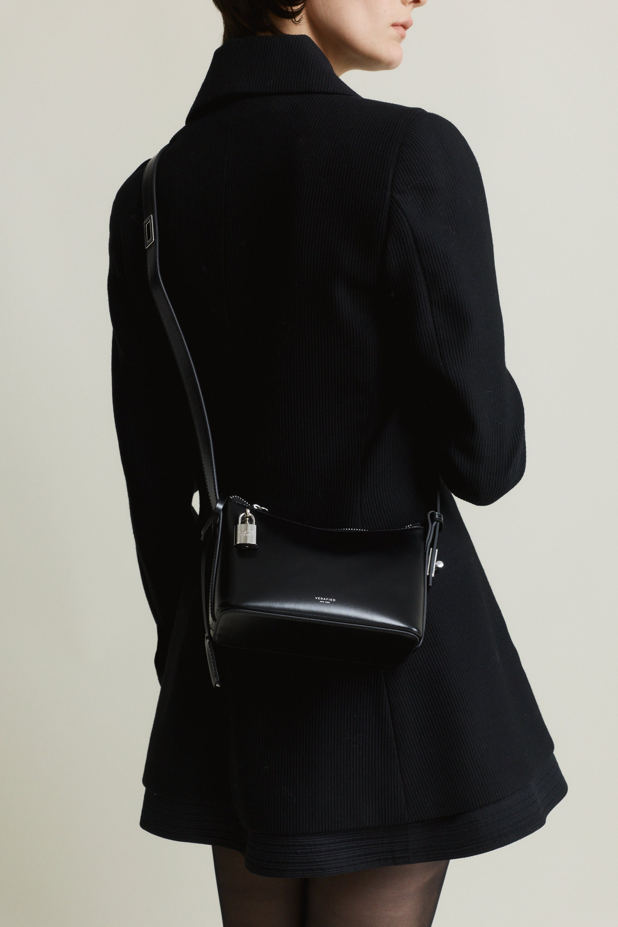 Mini Silver Black Hobo Bag