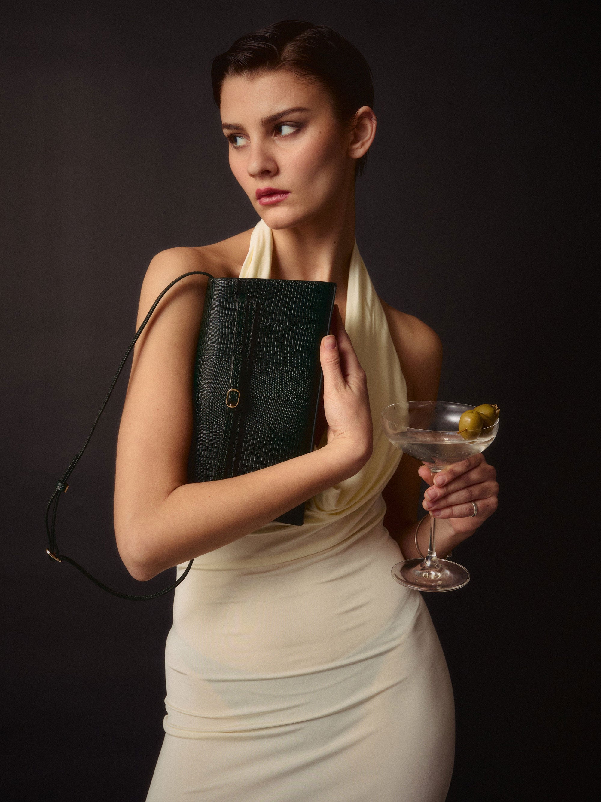Emerald Lizard Shoulder Bag