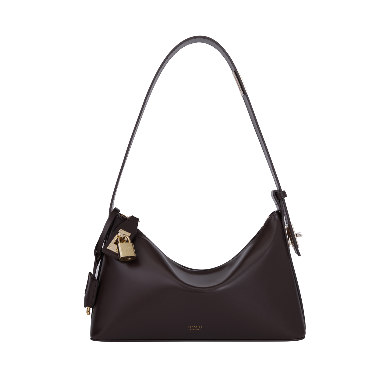 Gold Chocolate Hobo Shoulder Handbag 3