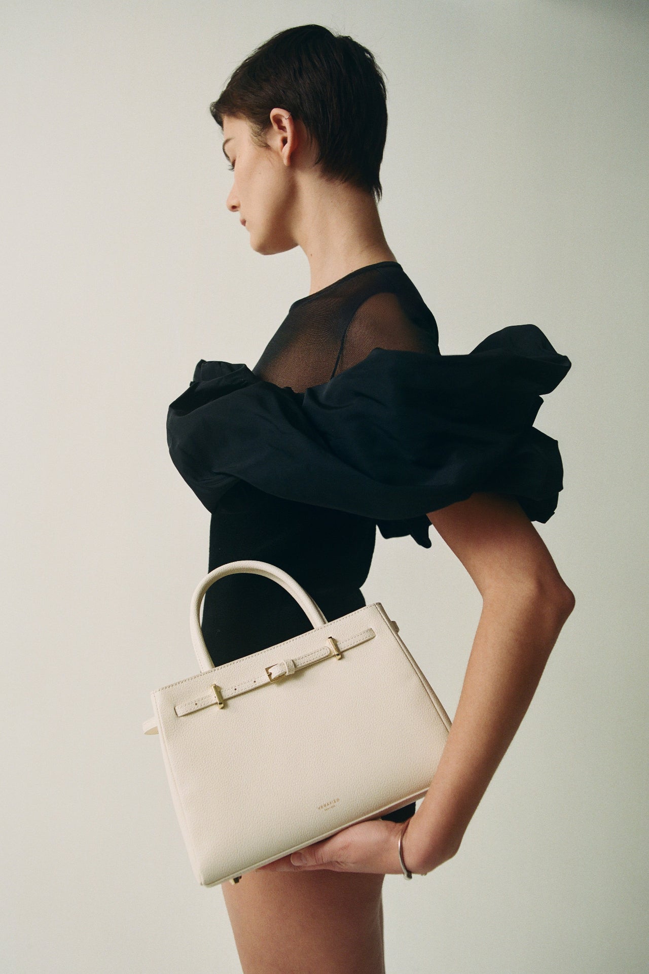 Ivory Togo Book Tote Bag 25