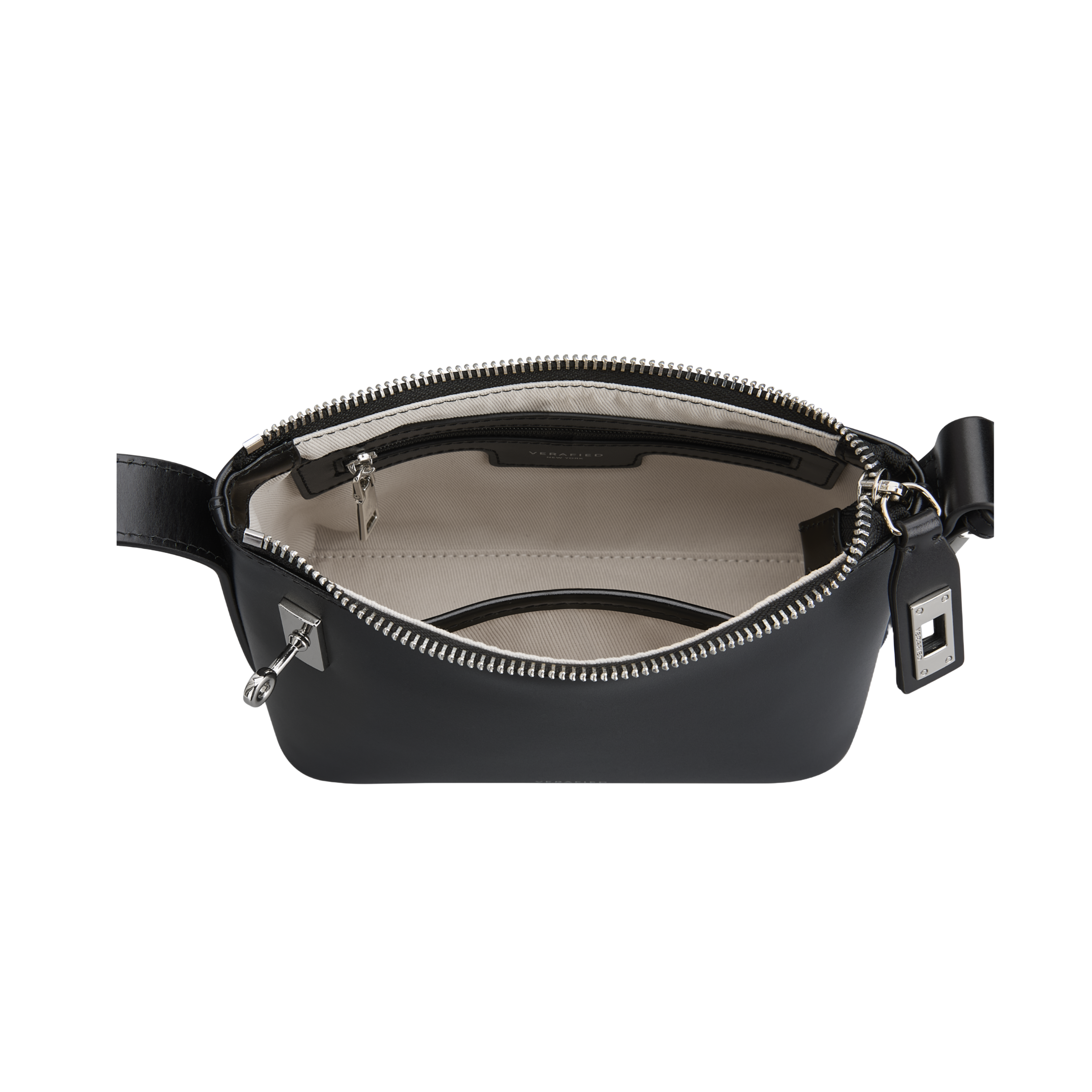 Mini Silver Black Hobo Bag