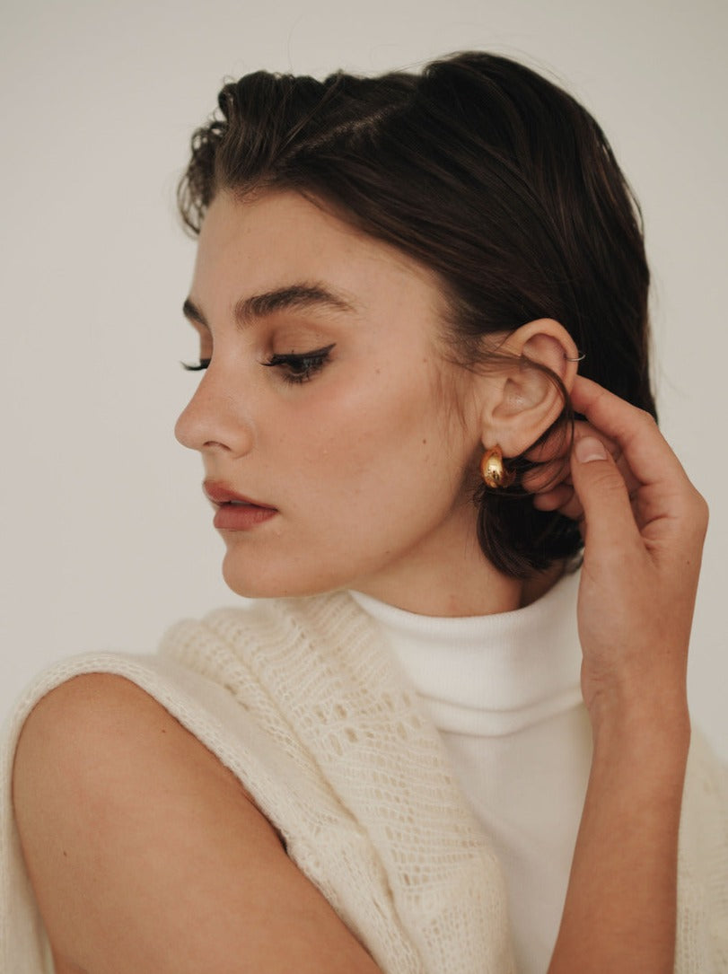 Gold Chunky Hoop Earrings