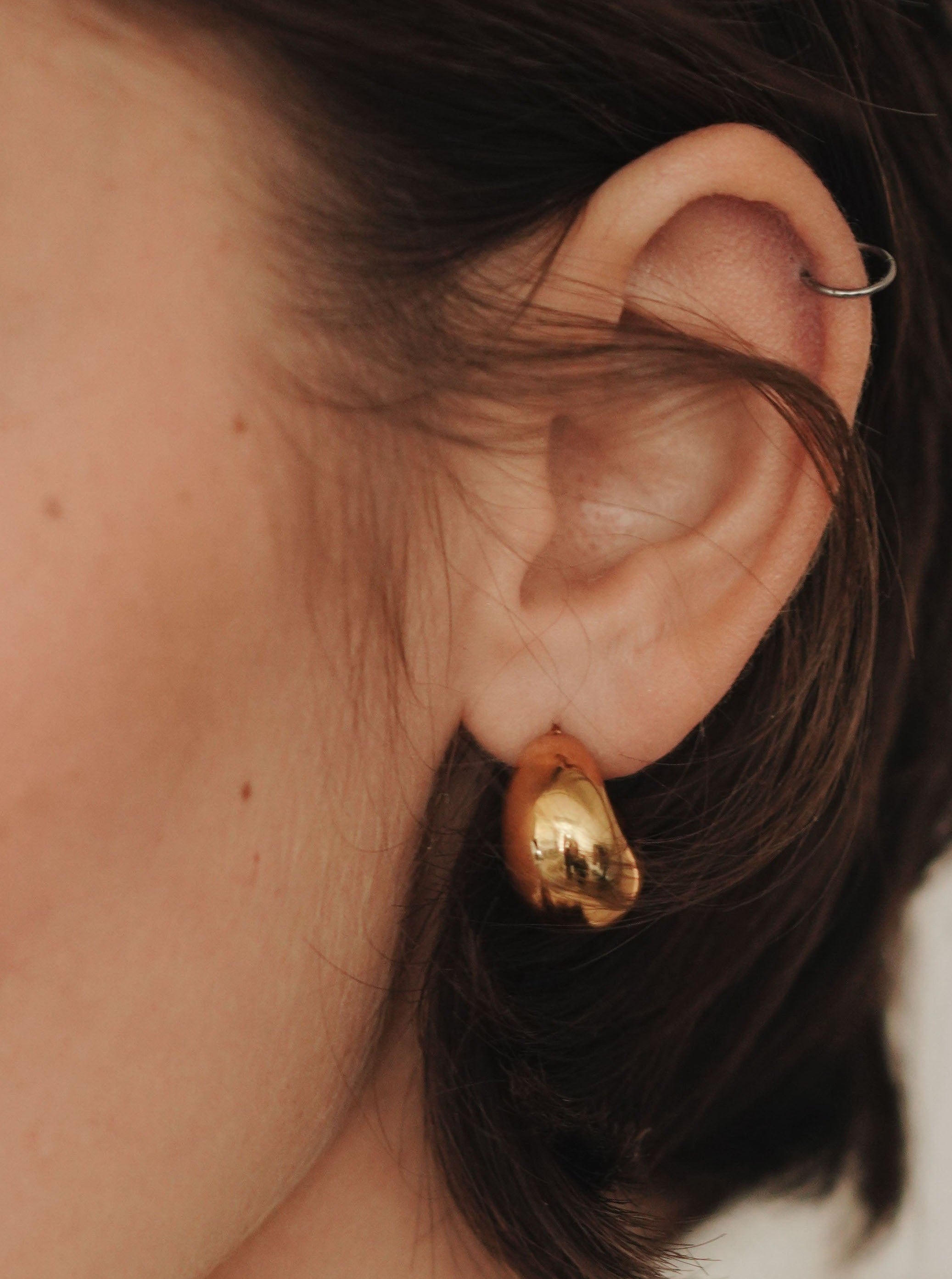 Gold Chunky Hoop Earrings