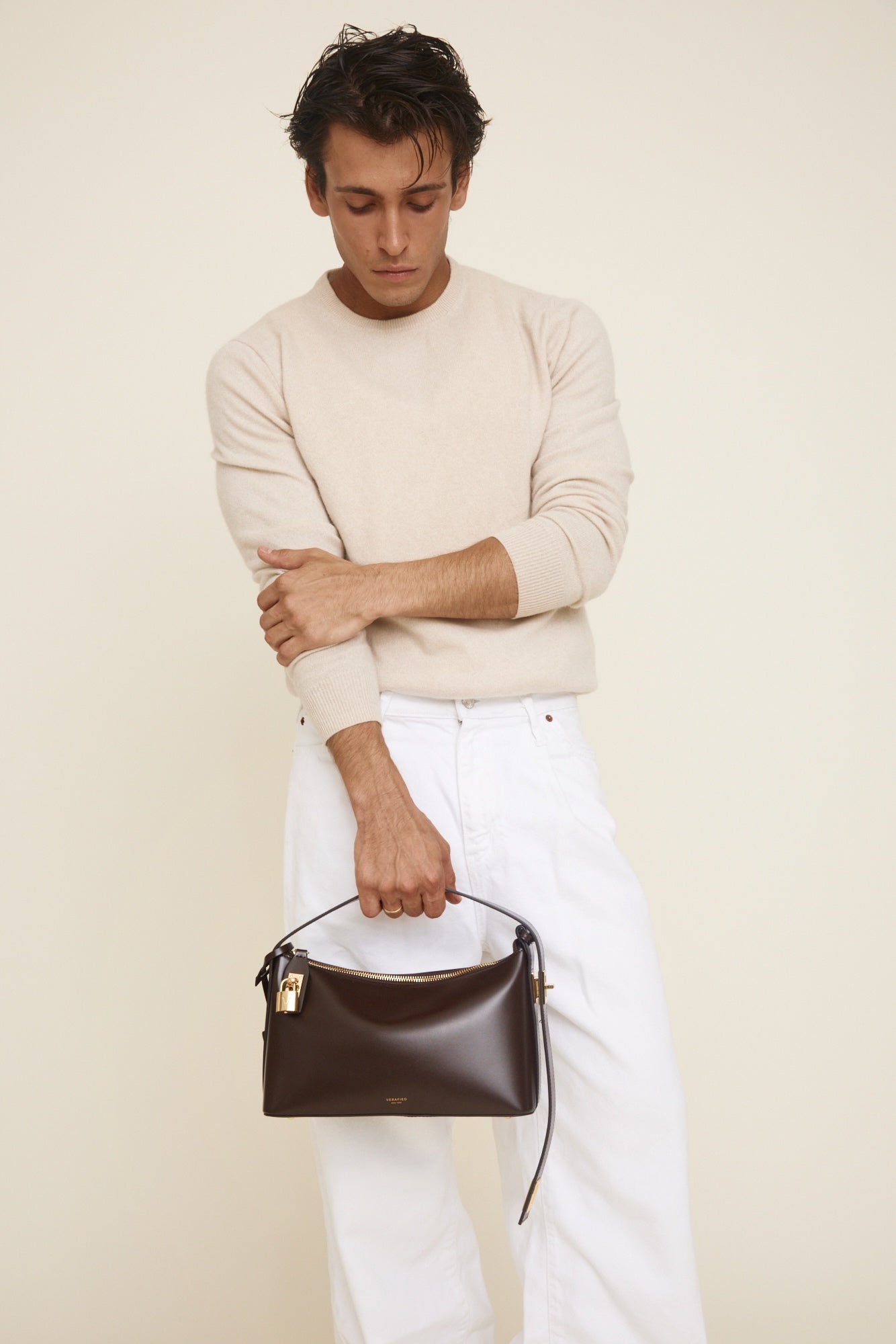 Gold Chocolate Hobo Bag