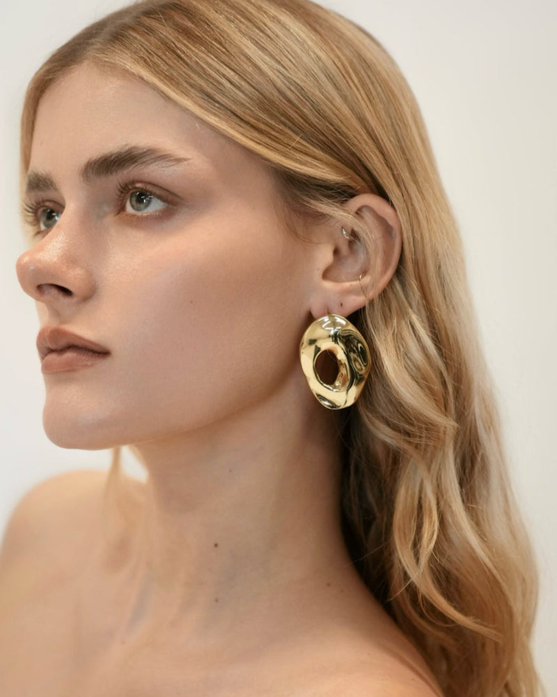 Ripple Hoop Earrings
