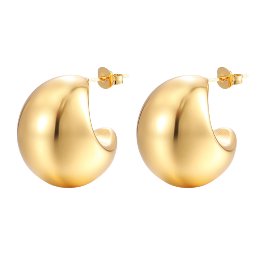 Gold Chunky Hoop Earrings