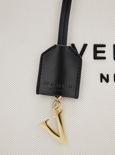 VERAFIED Leather-trimmed Canvas Tote