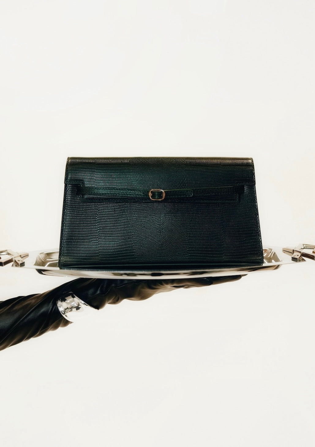 Emerald Lizard Shoulder Bag
