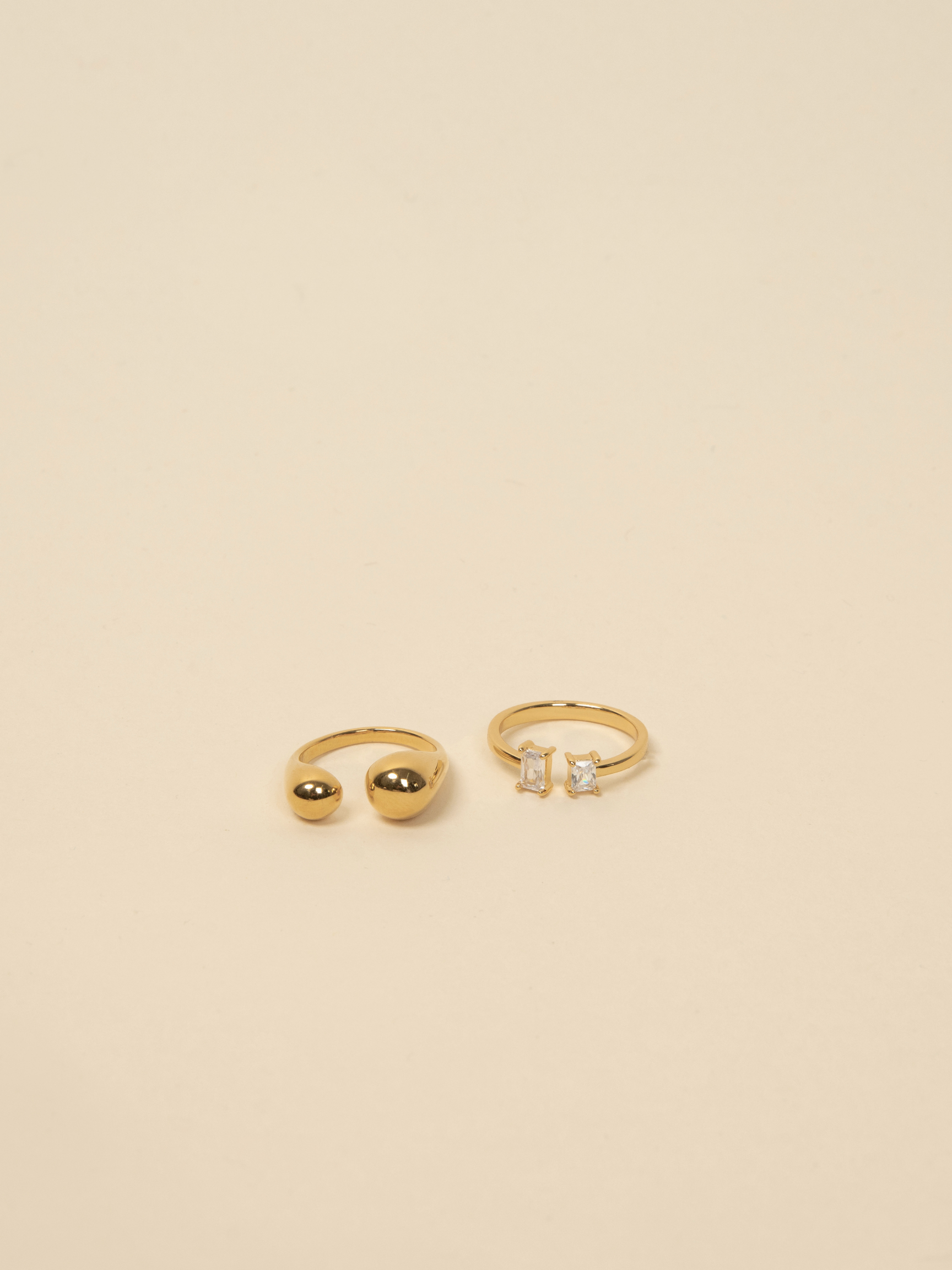 Golden Hour White Stone Ring