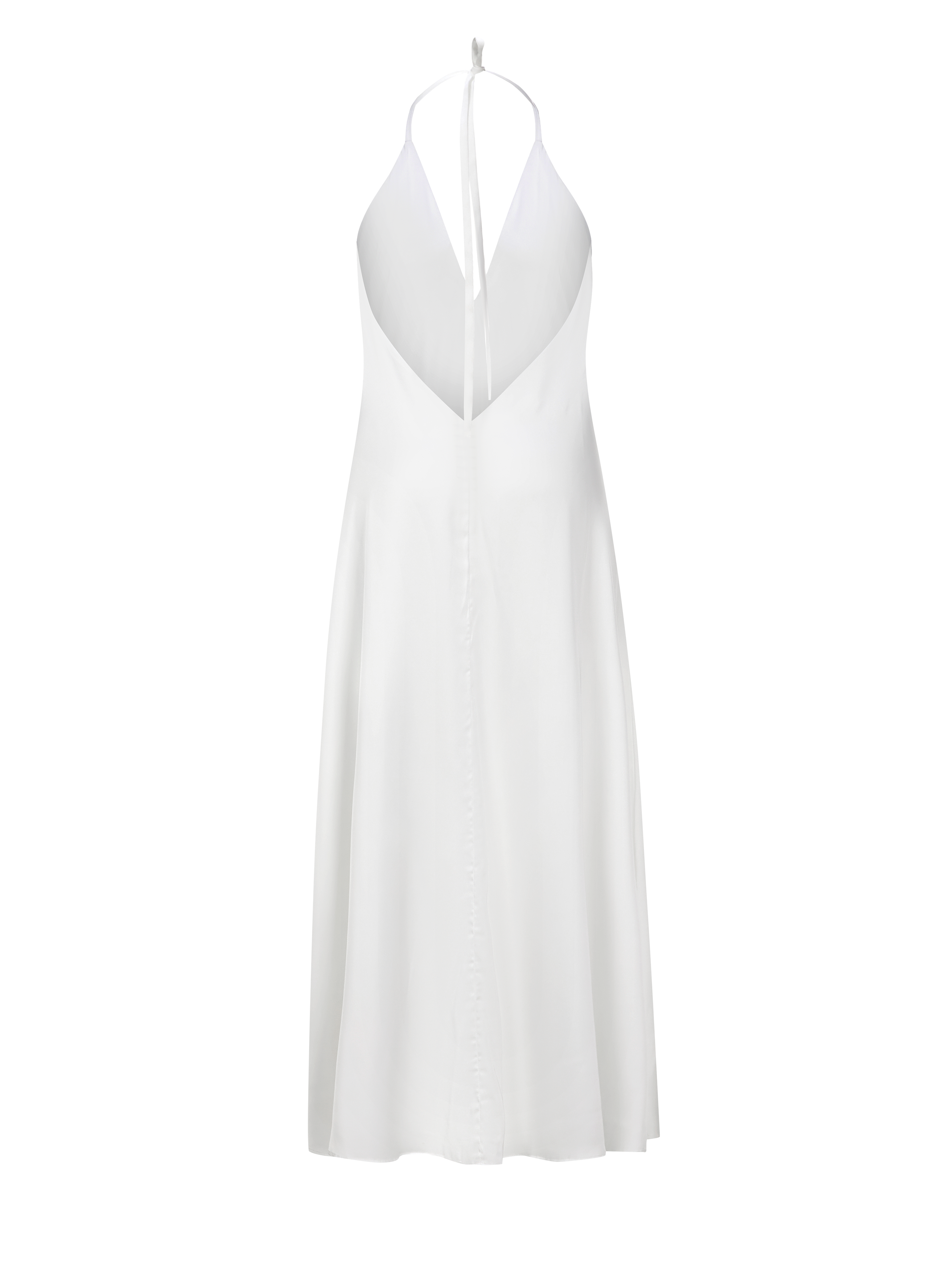 Glossy White Slip Dress