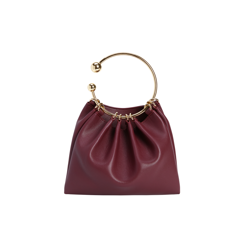 Burgundy Ring Handle Bag_VERAFIED