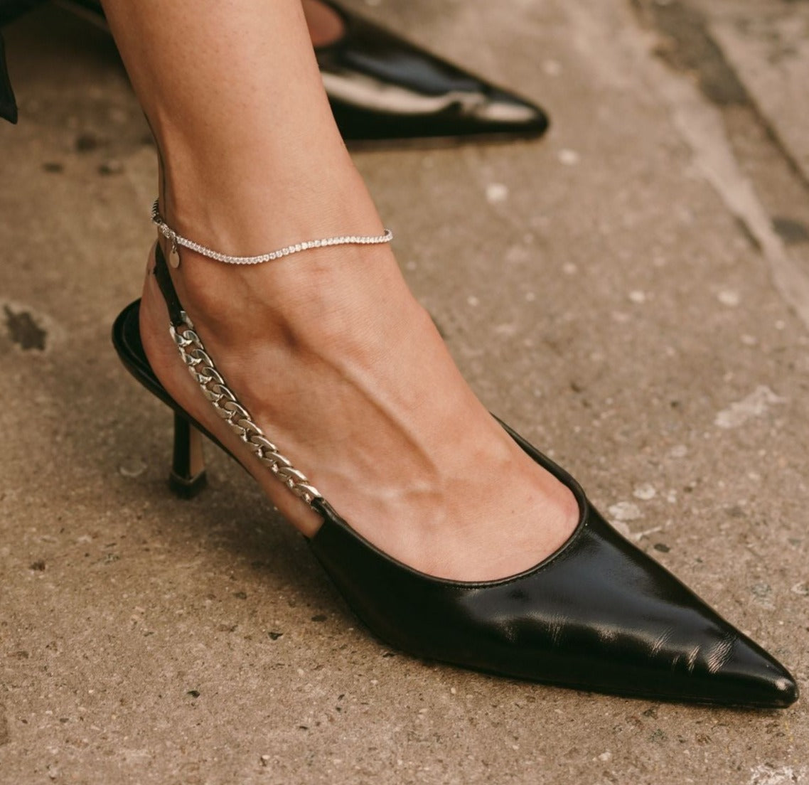 White Stone Anklet