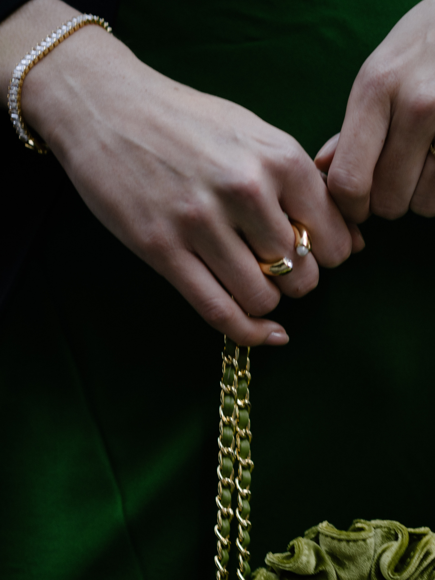 Crystal Pearl Open Ring (Final Sale)