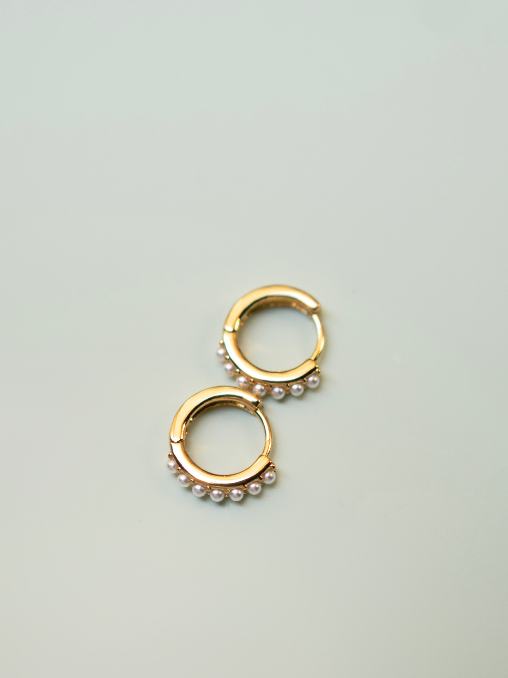 Beaded Pearl Hoops