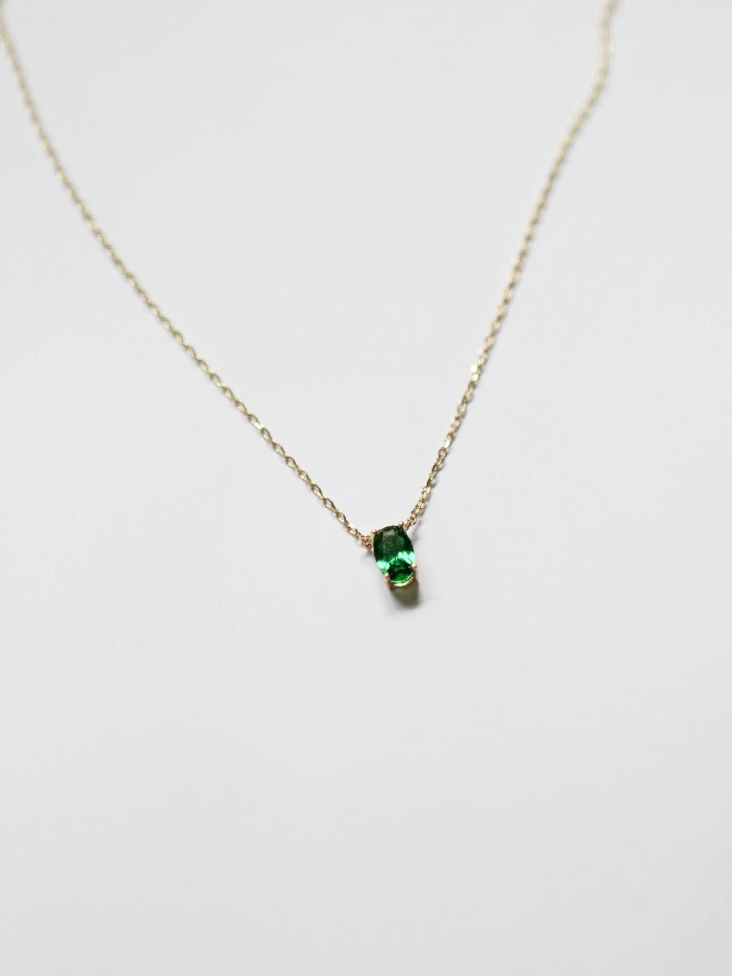 Emerald Solitaire Pendant