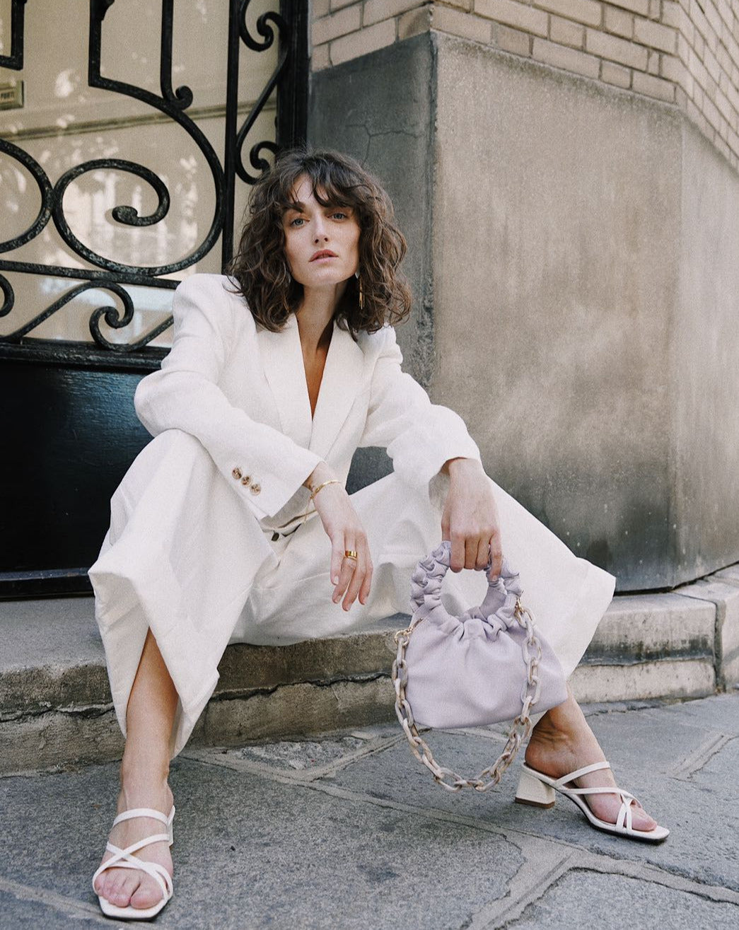 Brooke Drape Linen Blazer