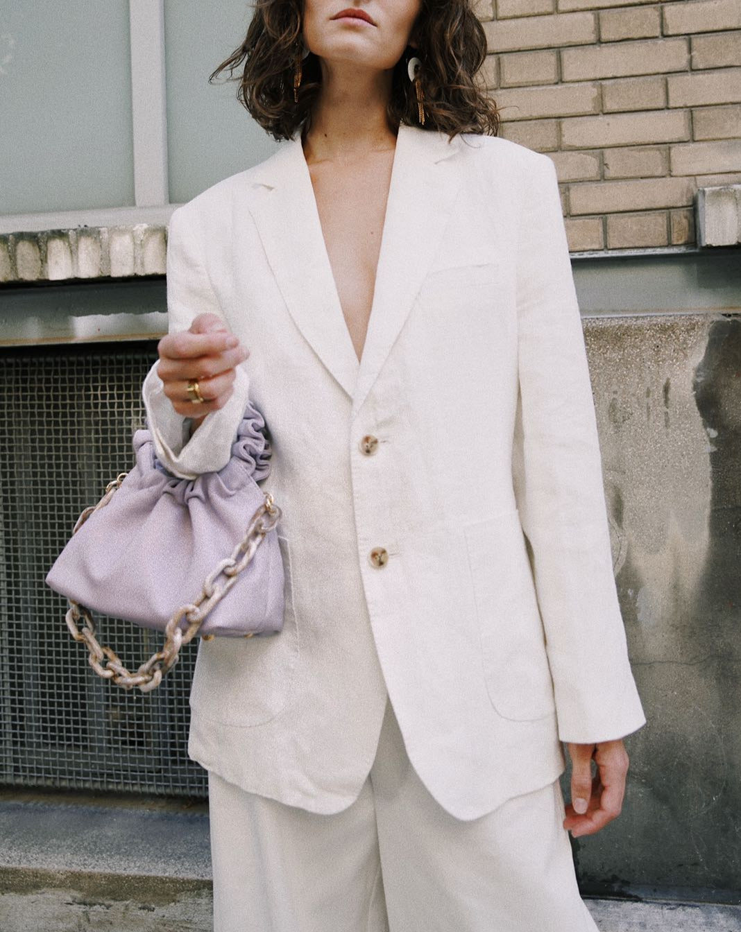Brooke Drape Linen Blazer
